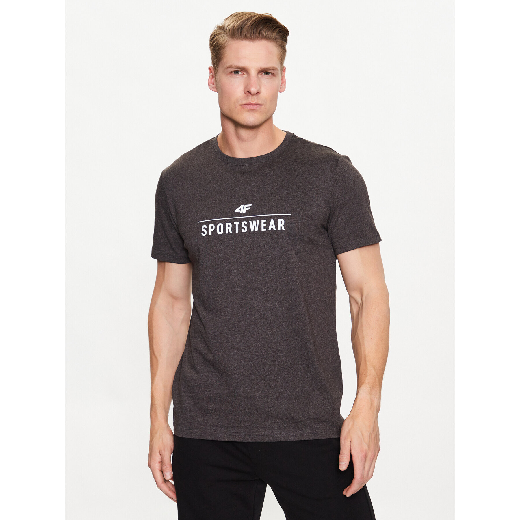 4F Тишърт SS23TTSHM539 Сив Regular Fit - Pepit.bg