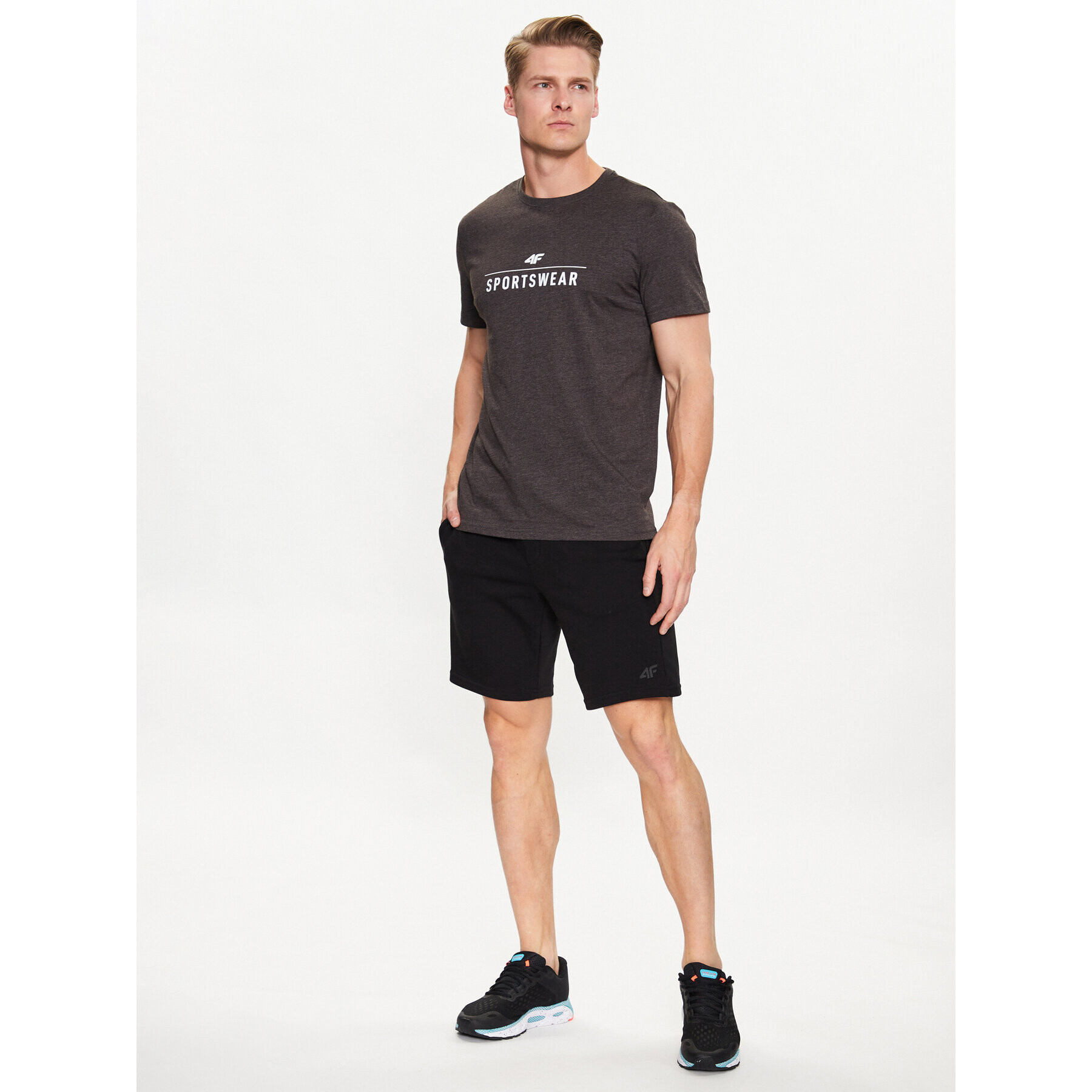 4F Тишърт SS23TTSHM539 Сив Regular Fit - Pepit.bg