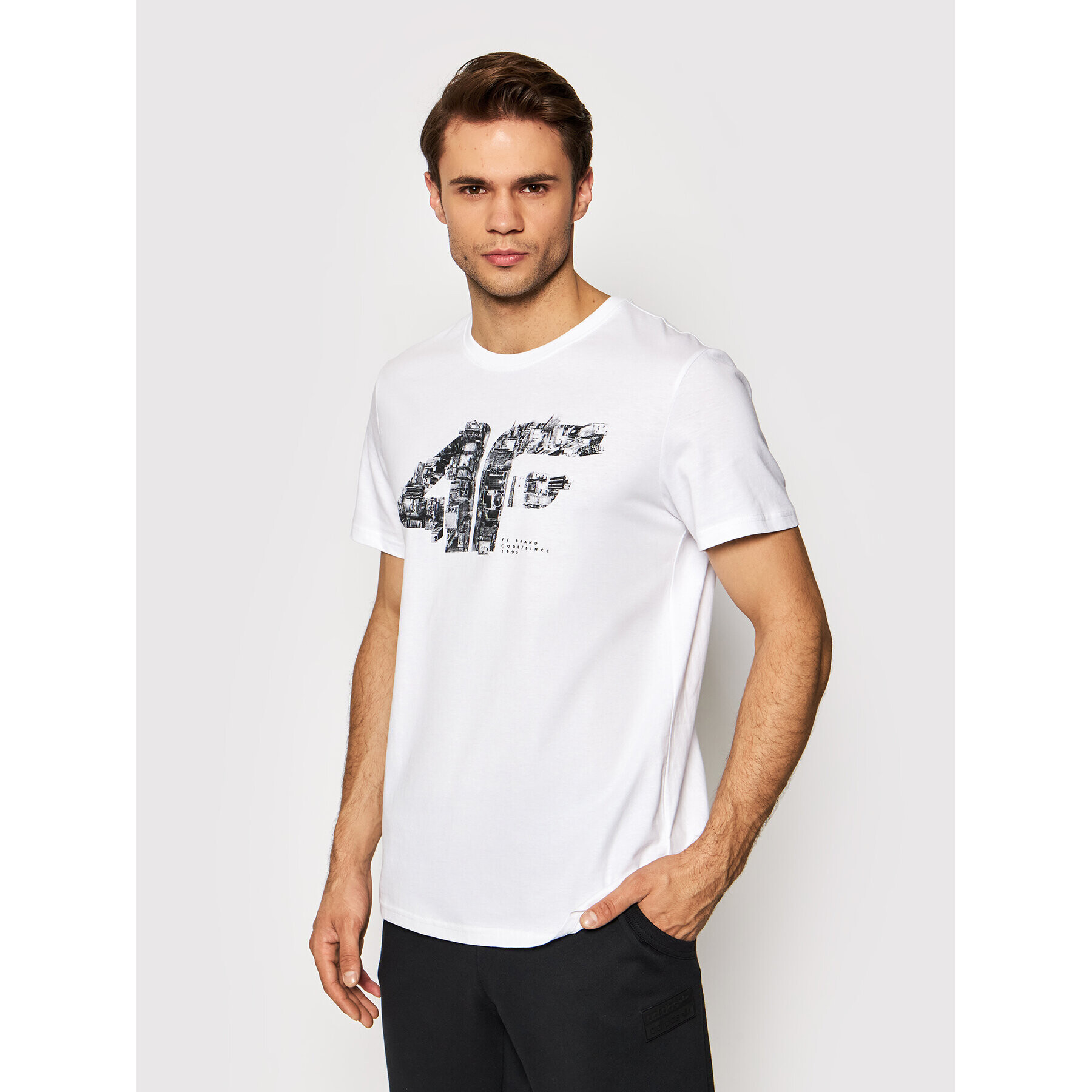 4F Тишърт TSM012 Бял Regular Fit - Pepit.bg