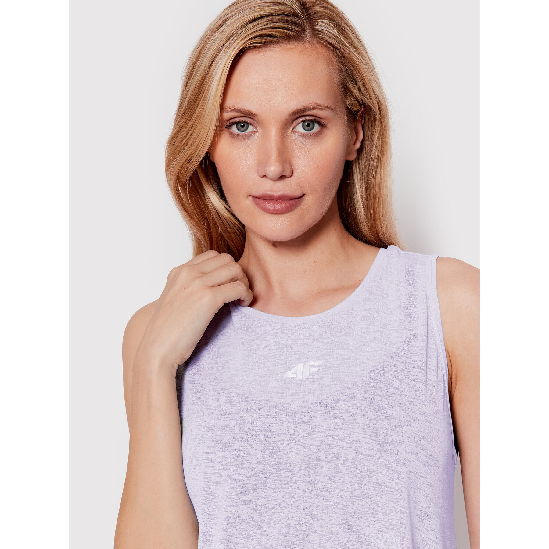 4F топ H4L22-TSDF010 Виолетов Regular Fit - Pepit.bg