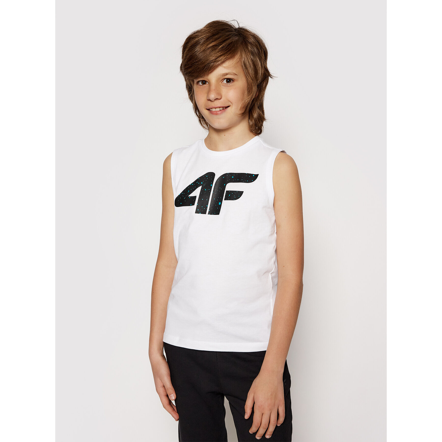 4F топ JTSM011A Бял Regular Fit - Pepit.bg