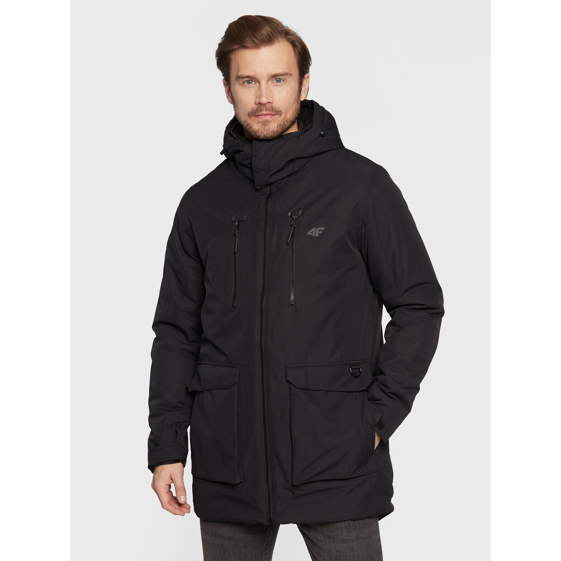 4F Зимно яке H4Z22-KUM001 Черен Regular Fit - Pepit.bg