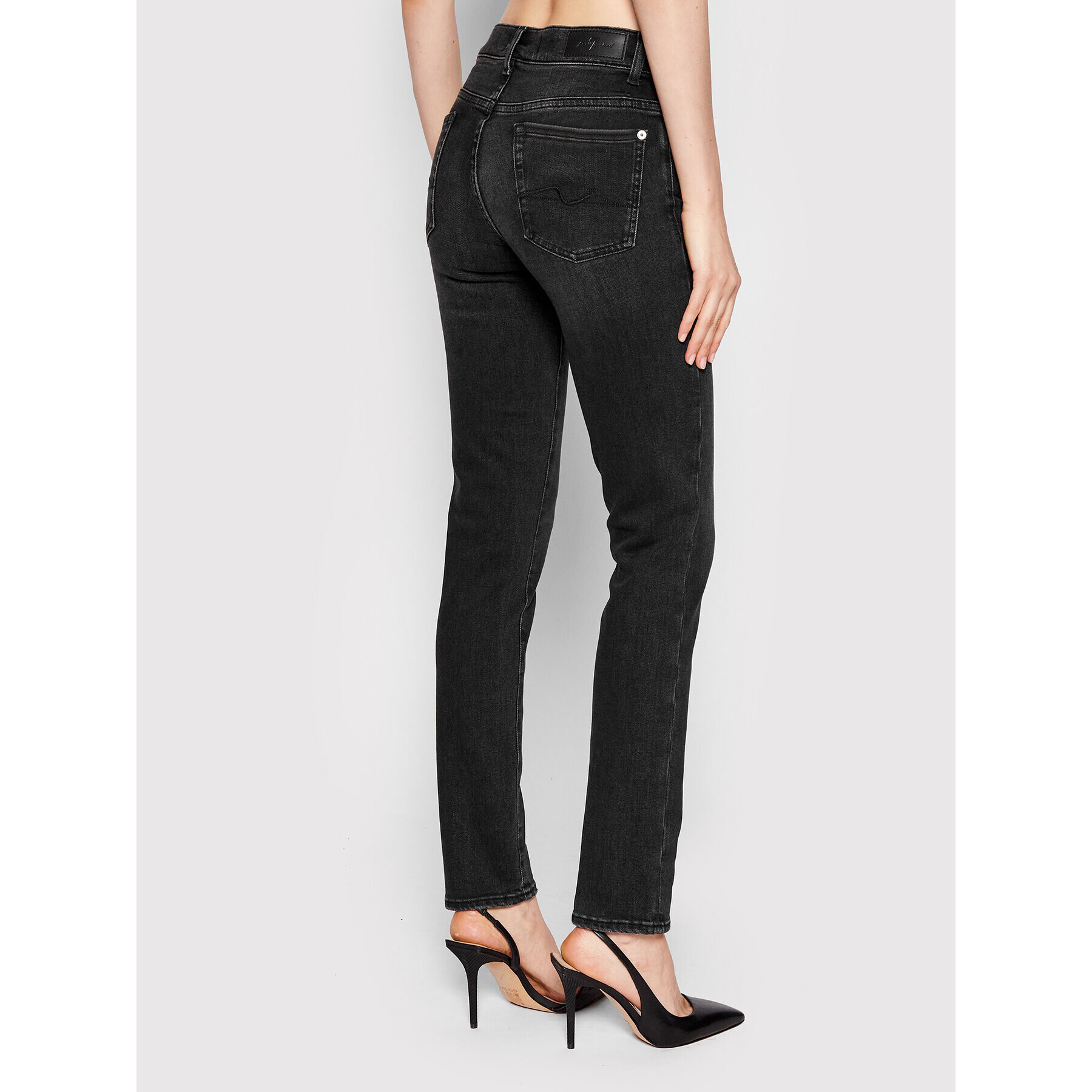 7 For All Mankind Дънки Roxanne JSWXC320LB Черен Slim Fit - Pepit.bg