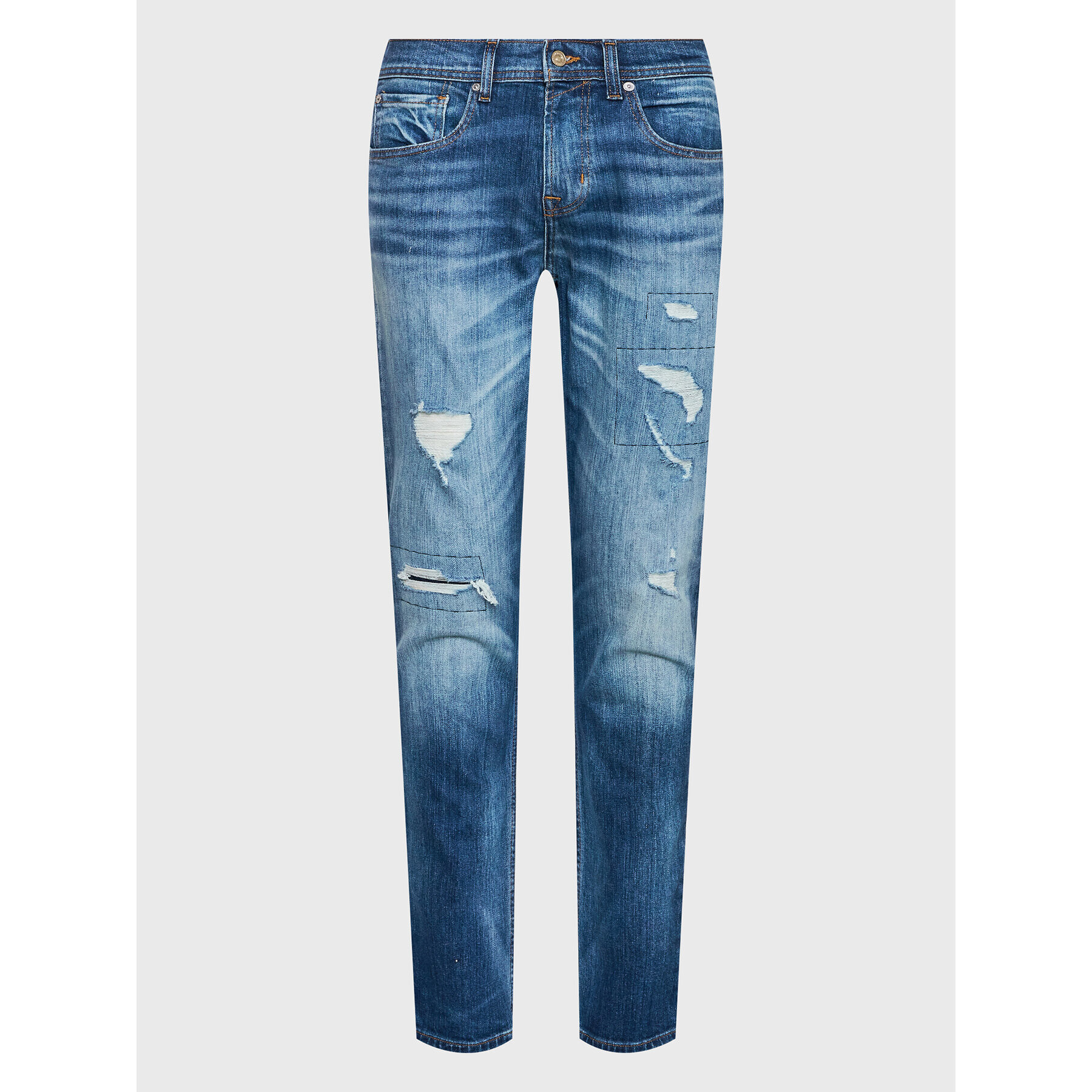 7 For All Mankind Дънки Slimmy JSMXB320MB Тъмносин Slim Tapered Fit - Pepit.bg