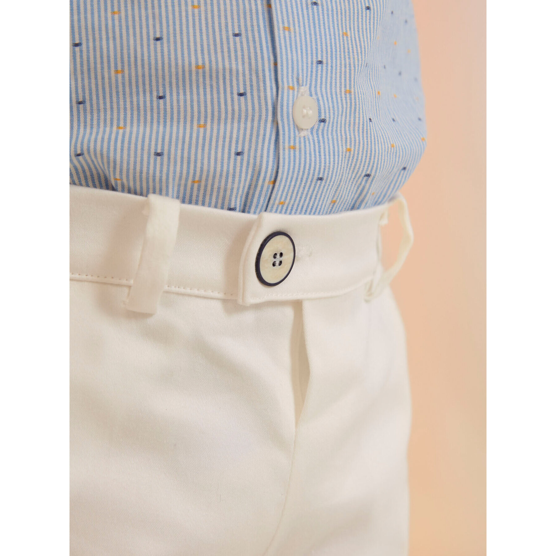 Abel & Lula Текстилни панталони 5226 Бял Regular Fit - Pepit.bg
