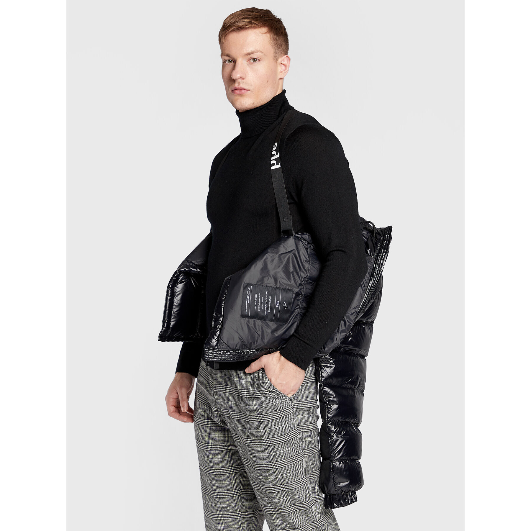 Add Пухено яке 6AM710S Черен Regular Fit - Pepit.bg