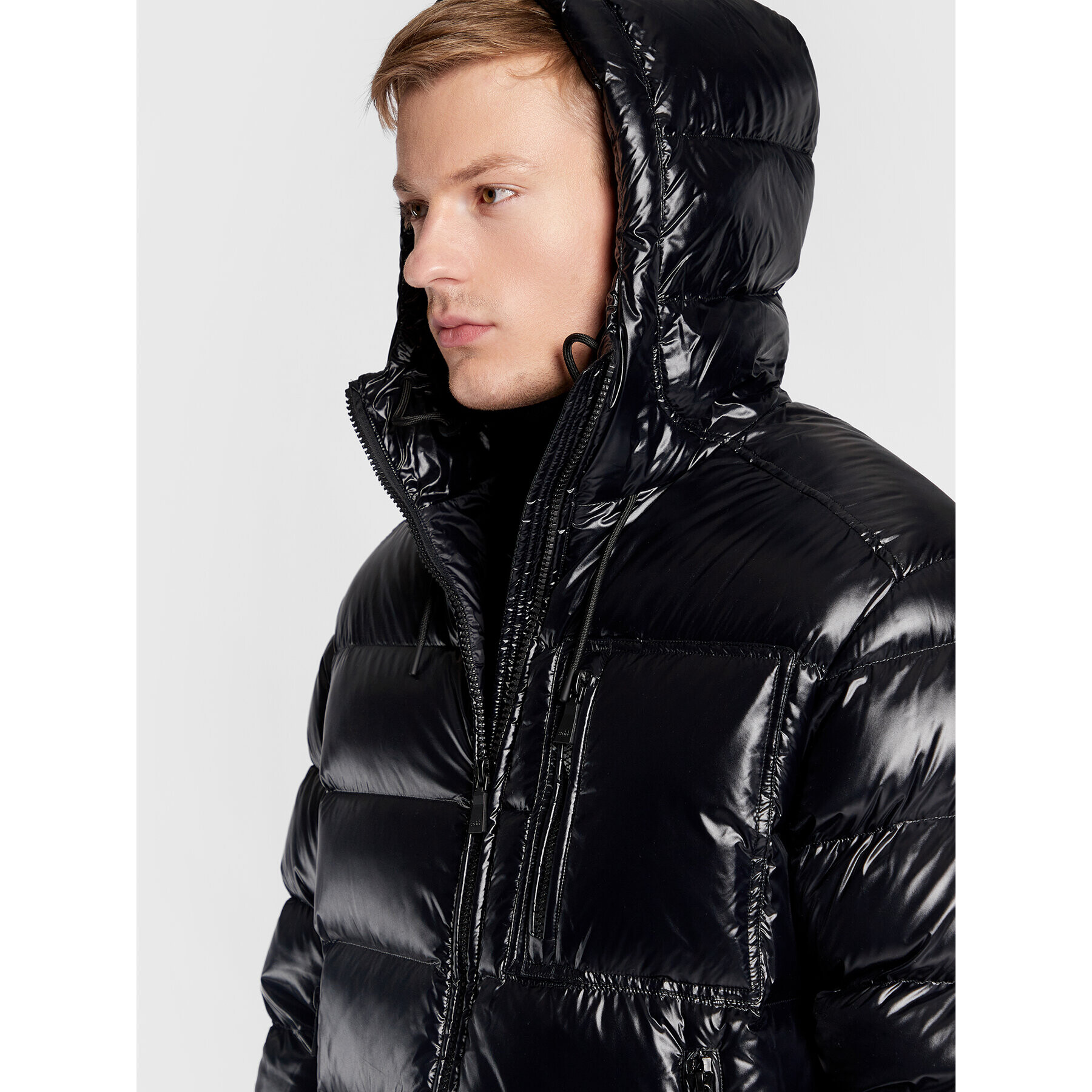 Add Пухено яке 6AM710S Черен Regular Fit - Pepit.bg