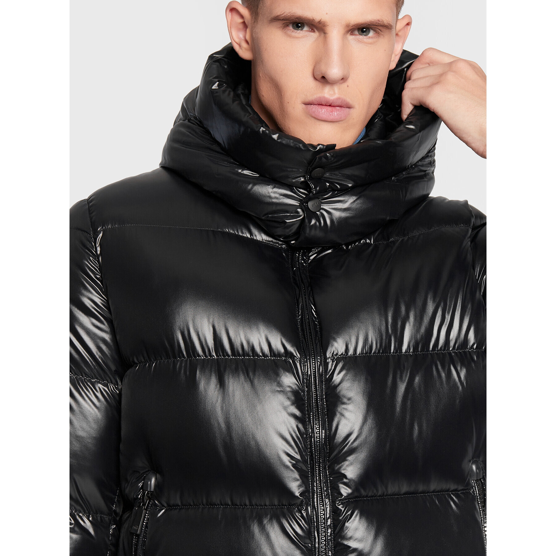 Add Пухено яке 6AM771 Черен Regular Fit - Pepit.bg