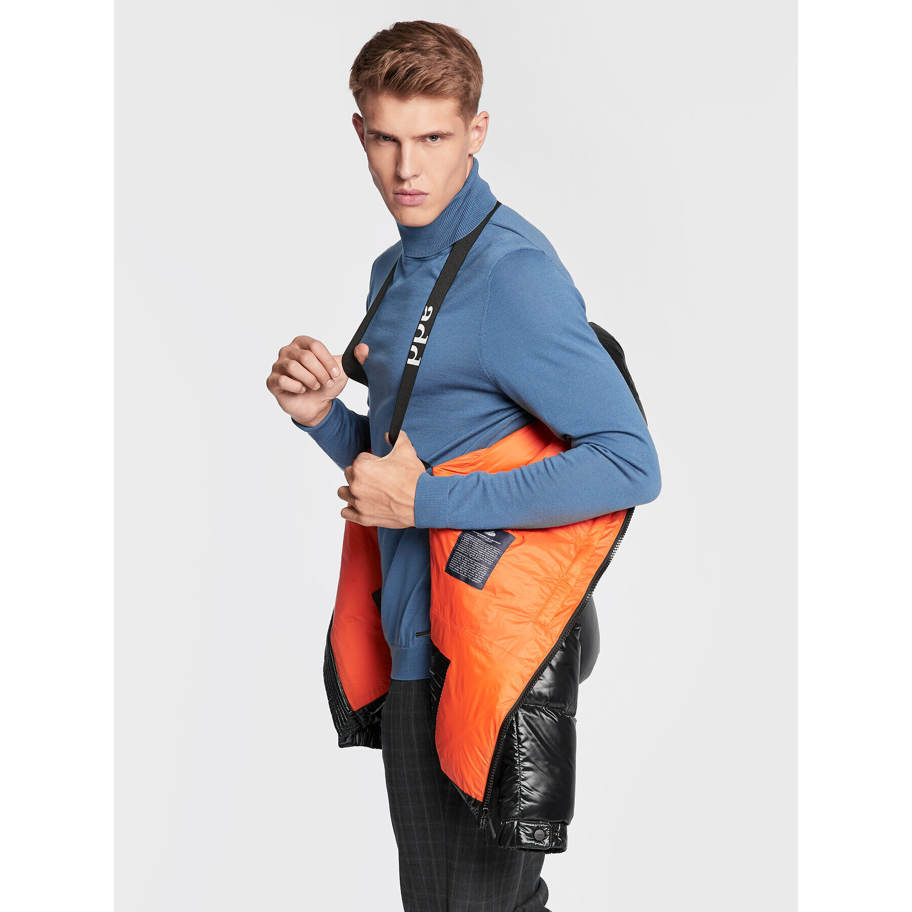 Add Пухено яке 6AM771 Черен Regular Fit - Pepit.bg