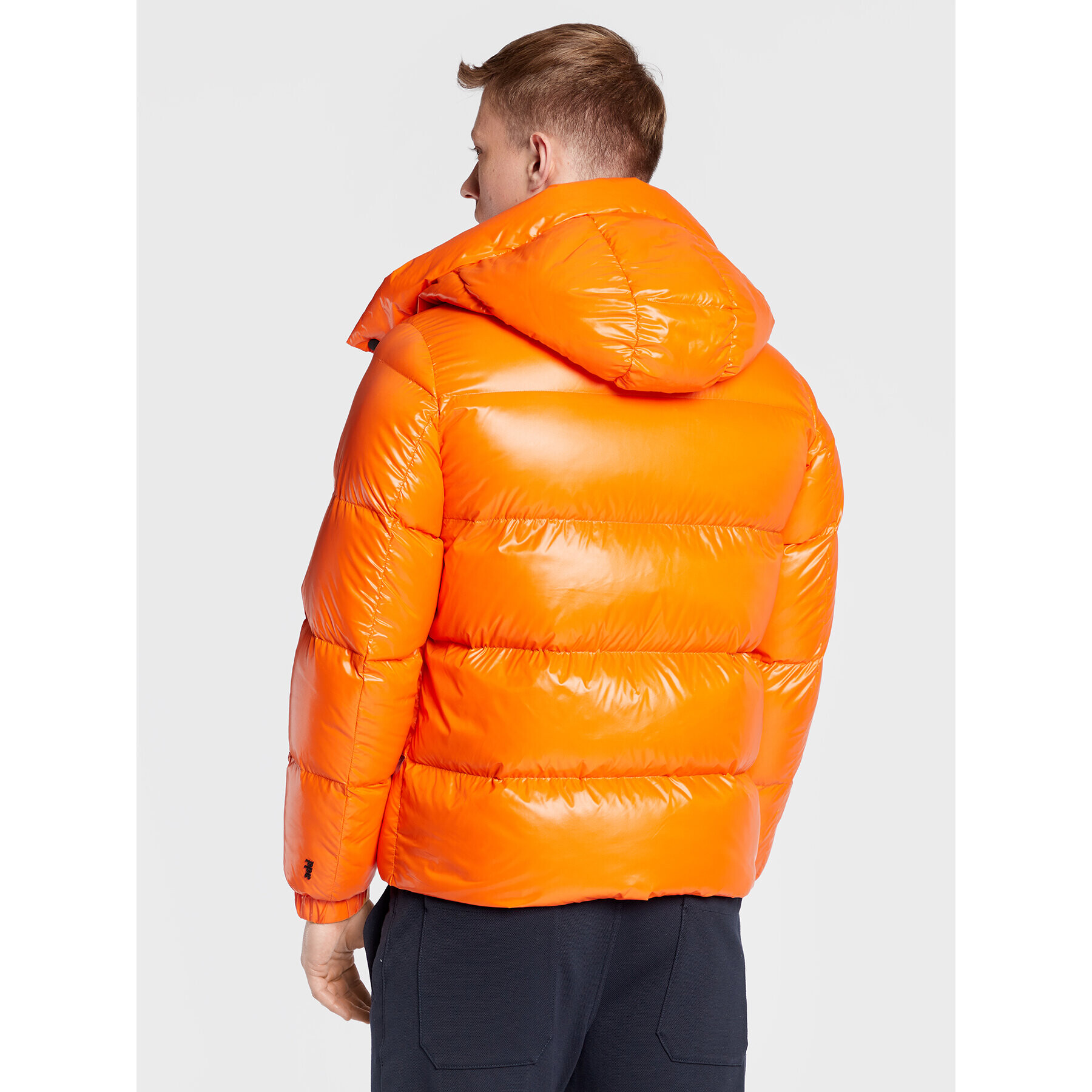 Add Пухено яке 6AM771 Оранжев Regular Fit - Pepit.bg