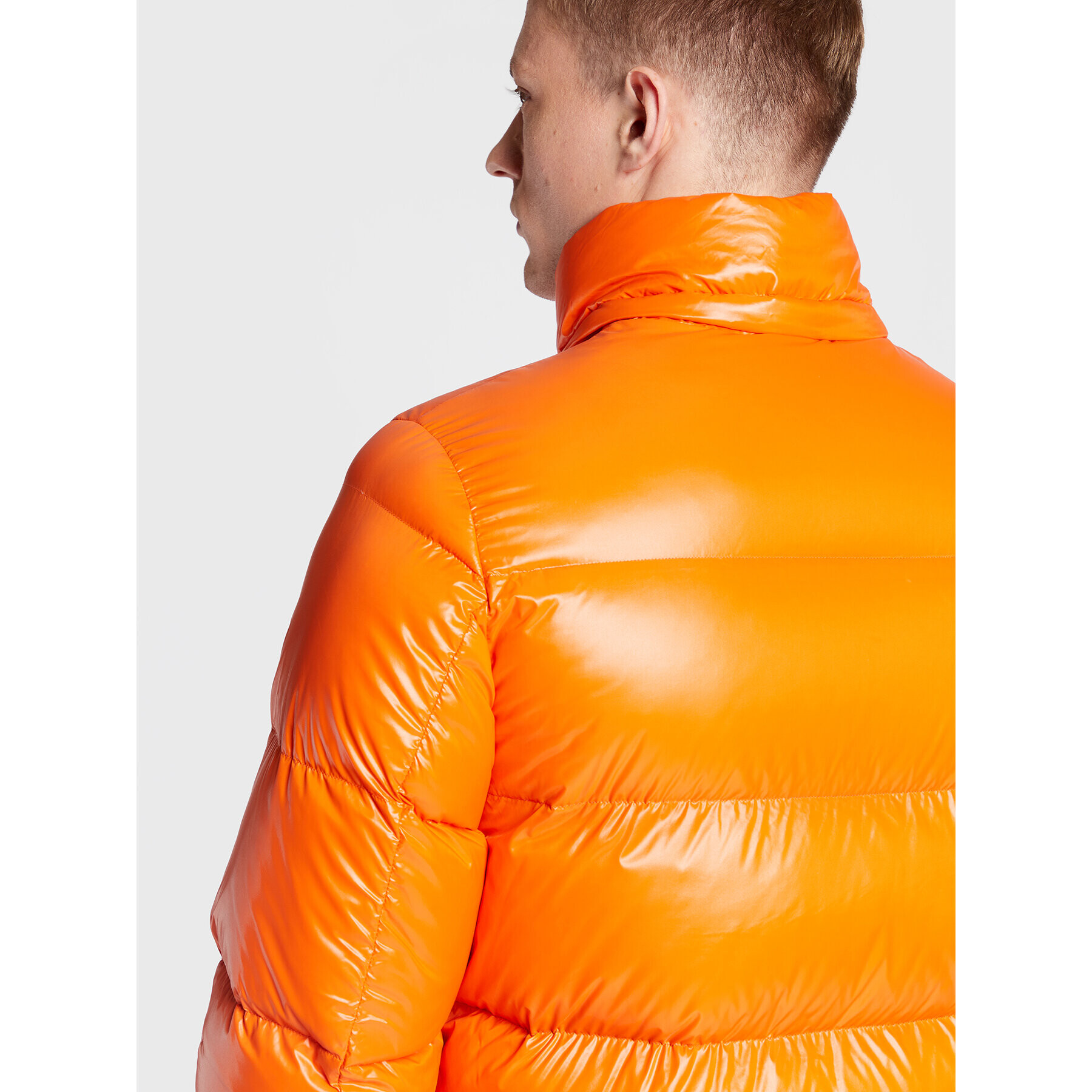 Add Пухено яке 6AM771 Оранжев Regular Fit - Pepit.bg