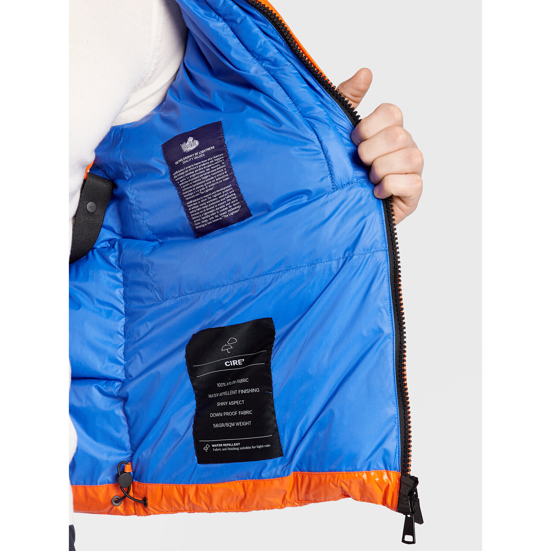 Add Пухено яке 6AM771 Оранжев Regular Fit - Pepit.bg