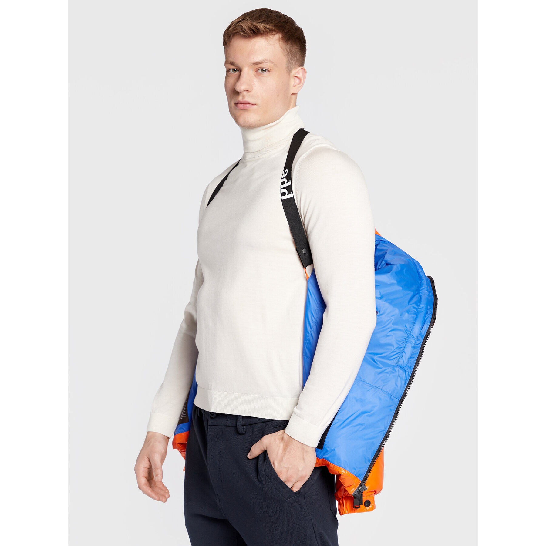 Add Пухено яке 6AM771 Оранжев Regular Fit - Pepit.bg