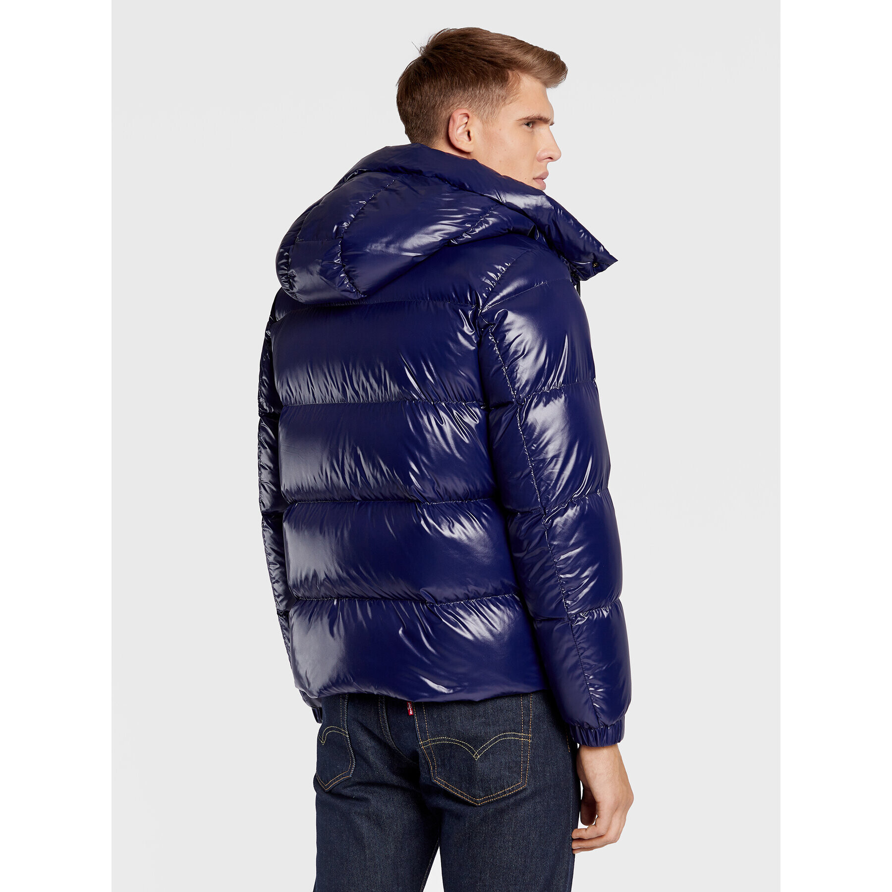 Add Пухено яке 6AM771 Тъмносин Regular Fit - Pepit.bg