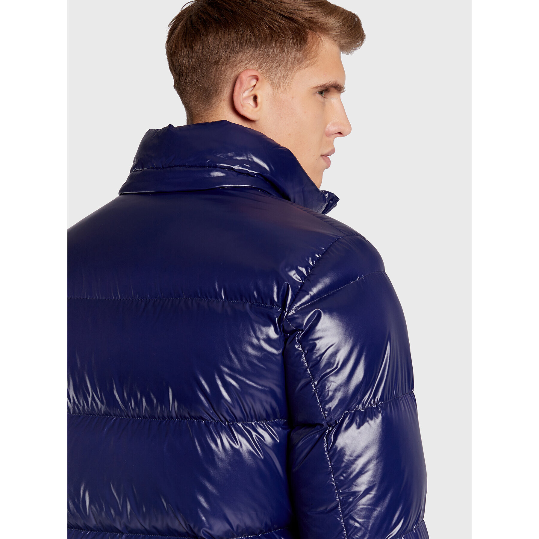 Add Пухено яке 6AM771 Тъмносин Regular Fit - Pepit.bg