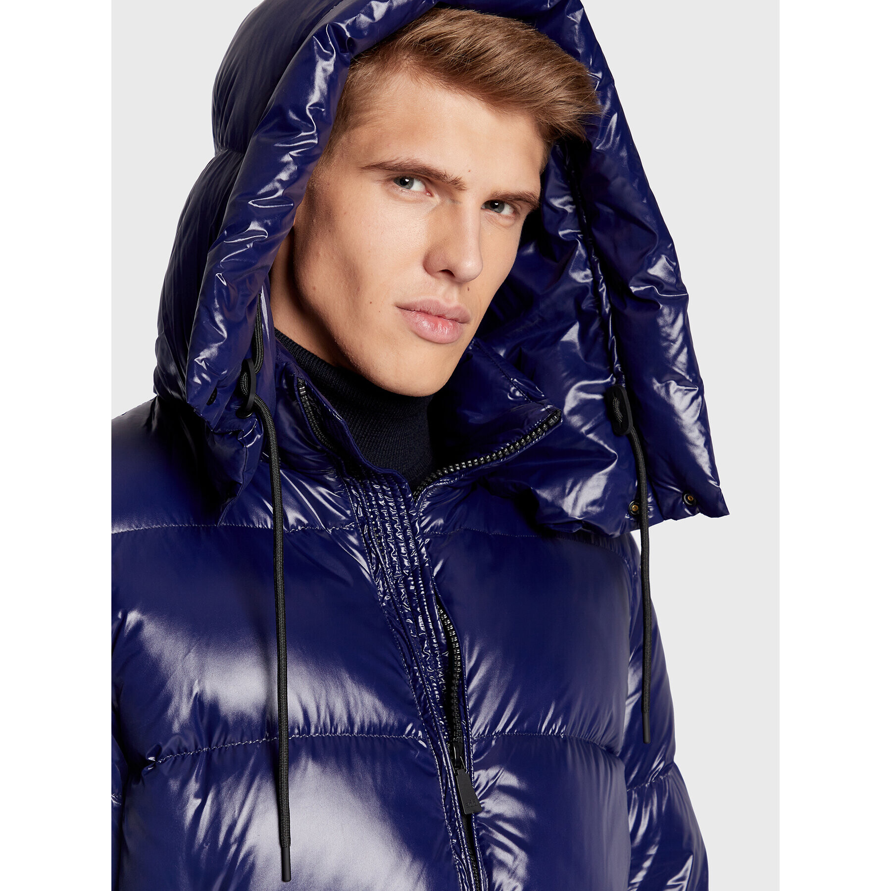 Add Пухено яке 6AM771 Тъмносин Regular Fit - Pepit.bg