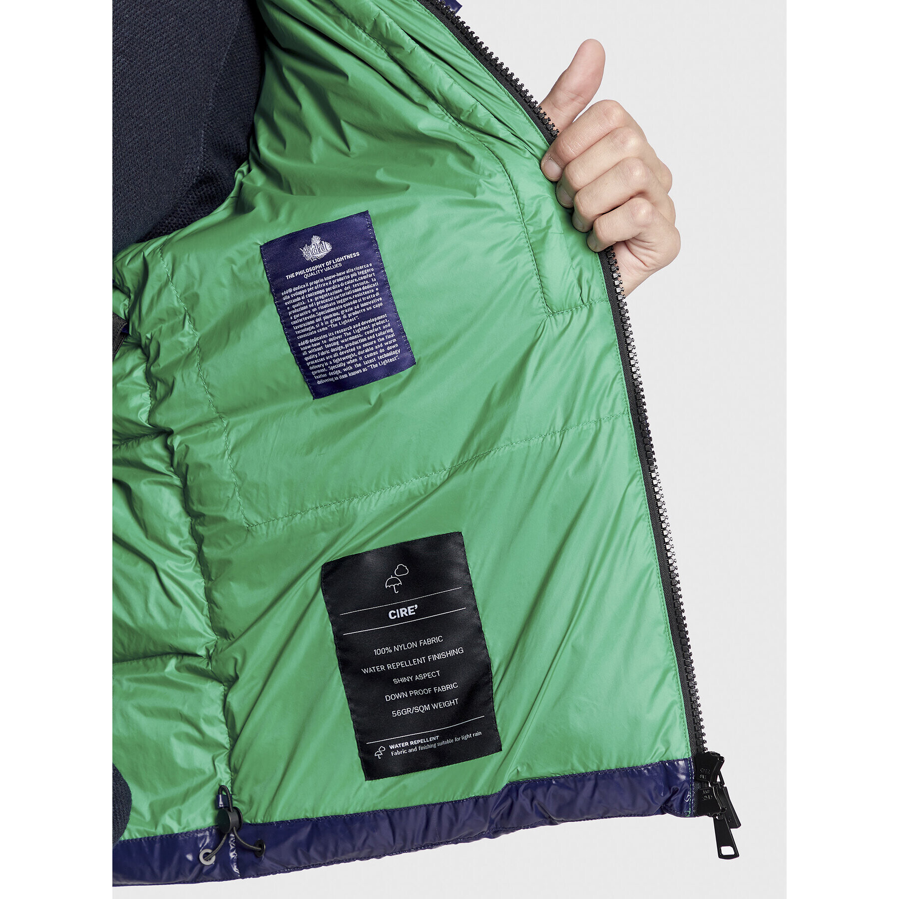 Add Пухено яке 6AM771 Тъмносин Regular Fit - Pepit.bg
