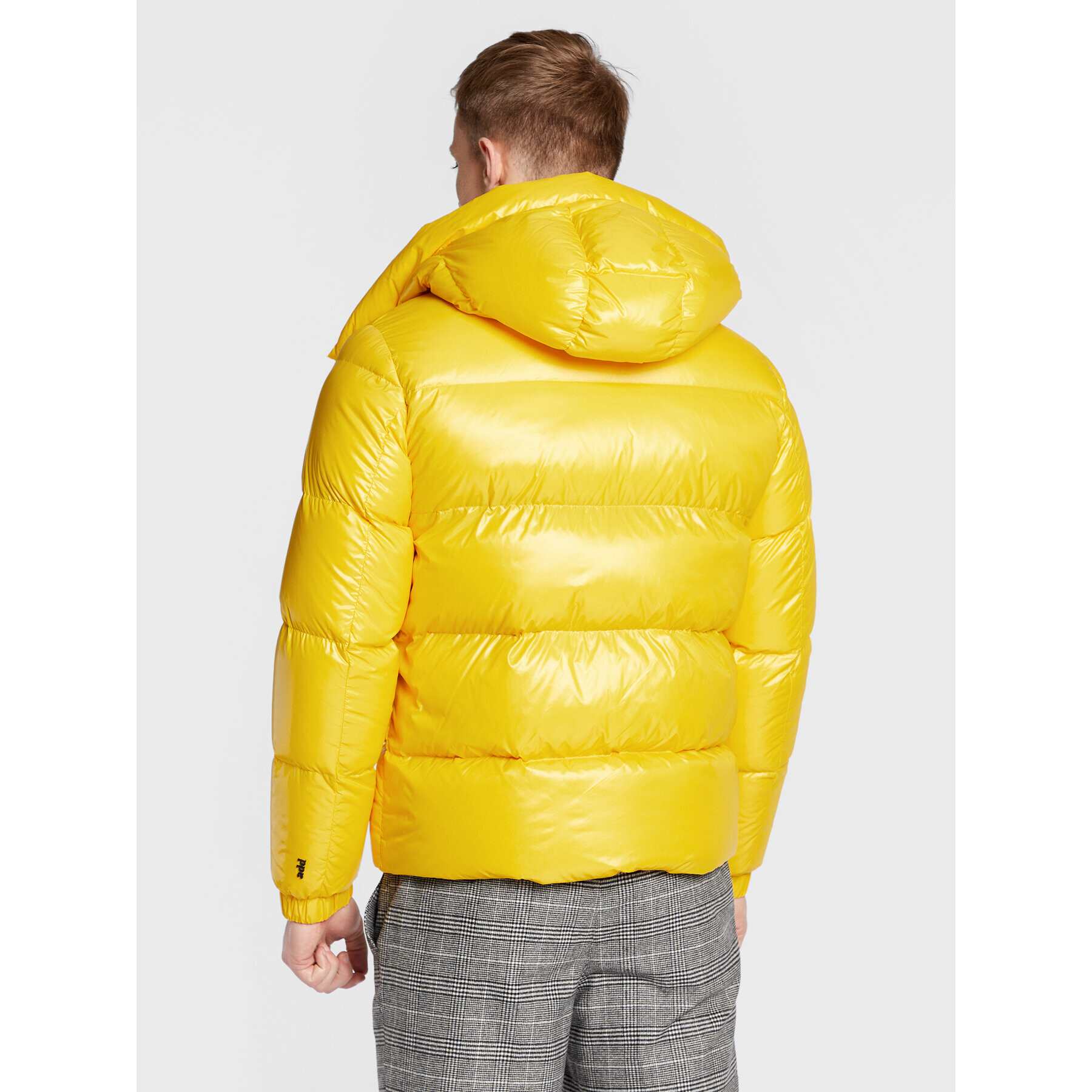 Add Пухено яке 6AM771 Жълт Regular Fit - Pepit.bg