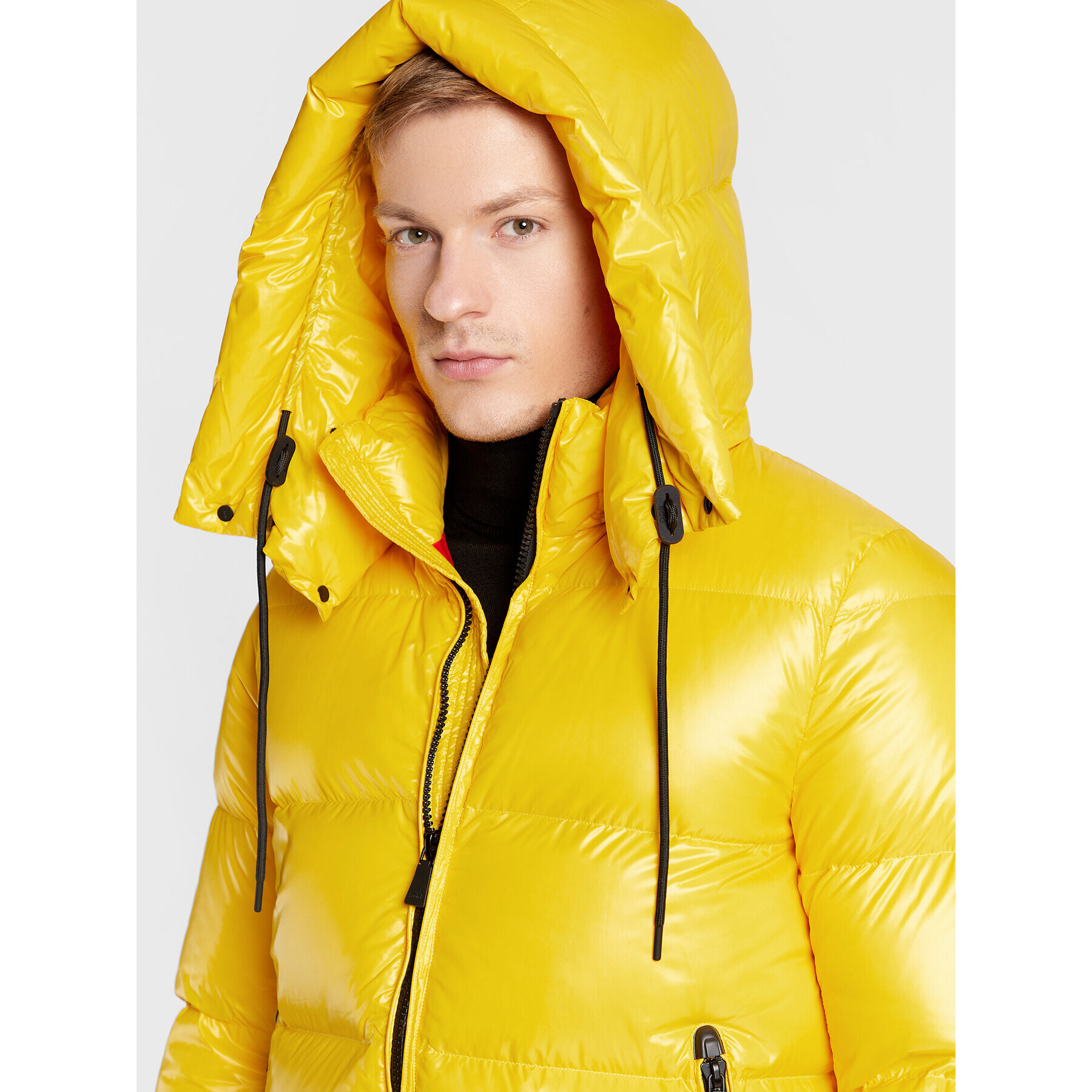 Add Пухено яке 6AM771 Жълт Regular Fit - Pepit.bg