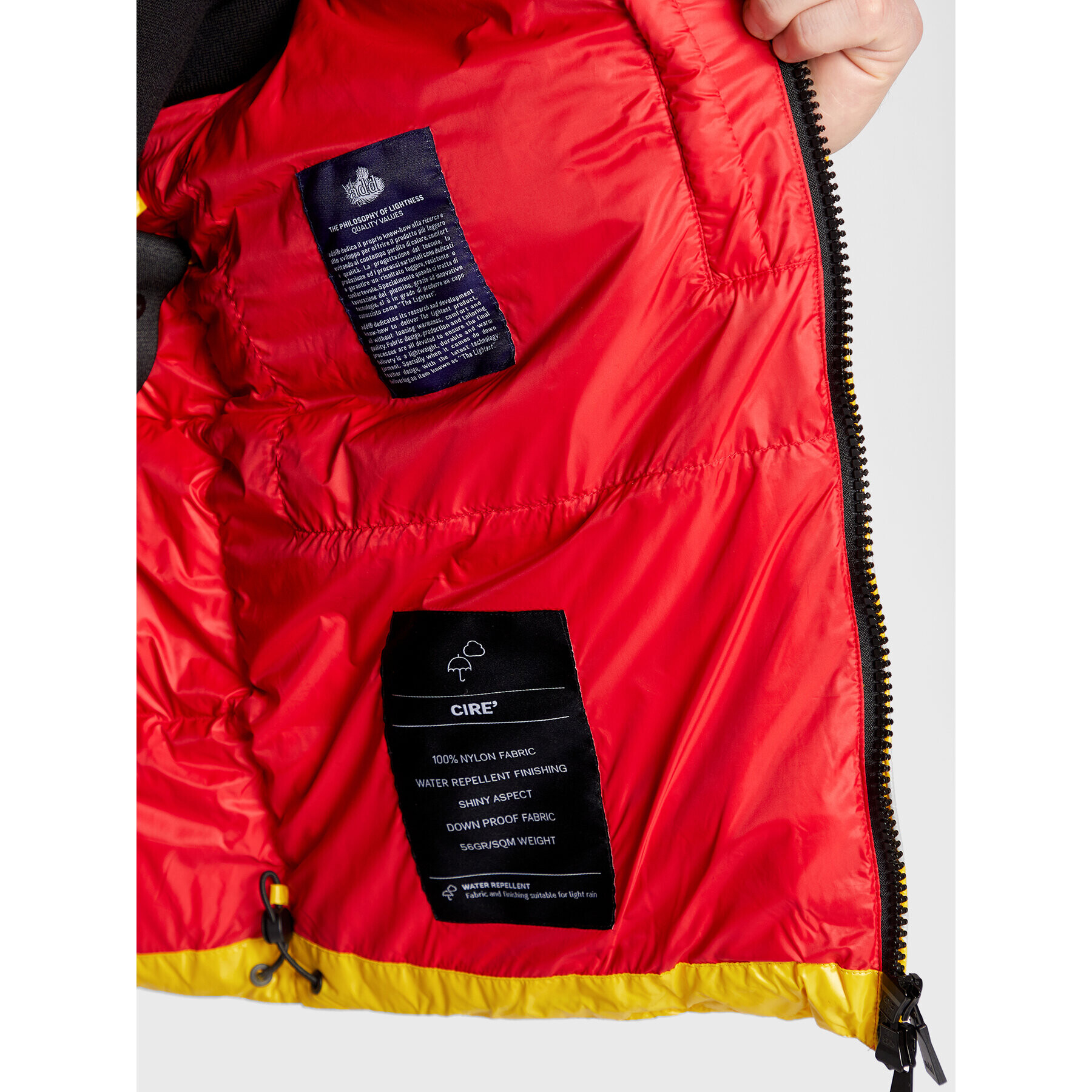 Add Пухено яке 6AM771 Жълт Regular Fit - Pepit.bg