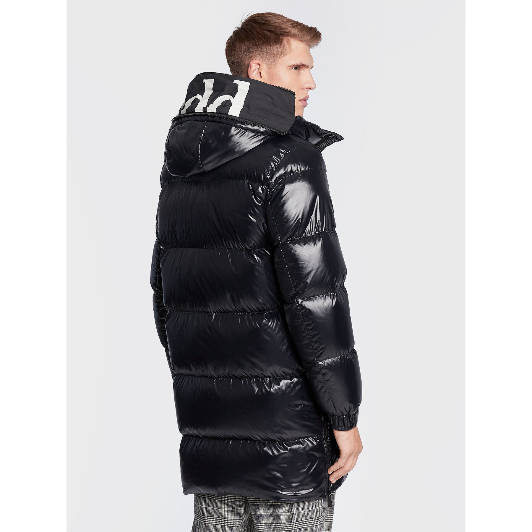 Add Пухено яке 6AM774 Черен Regular Fit - Pepit.bg