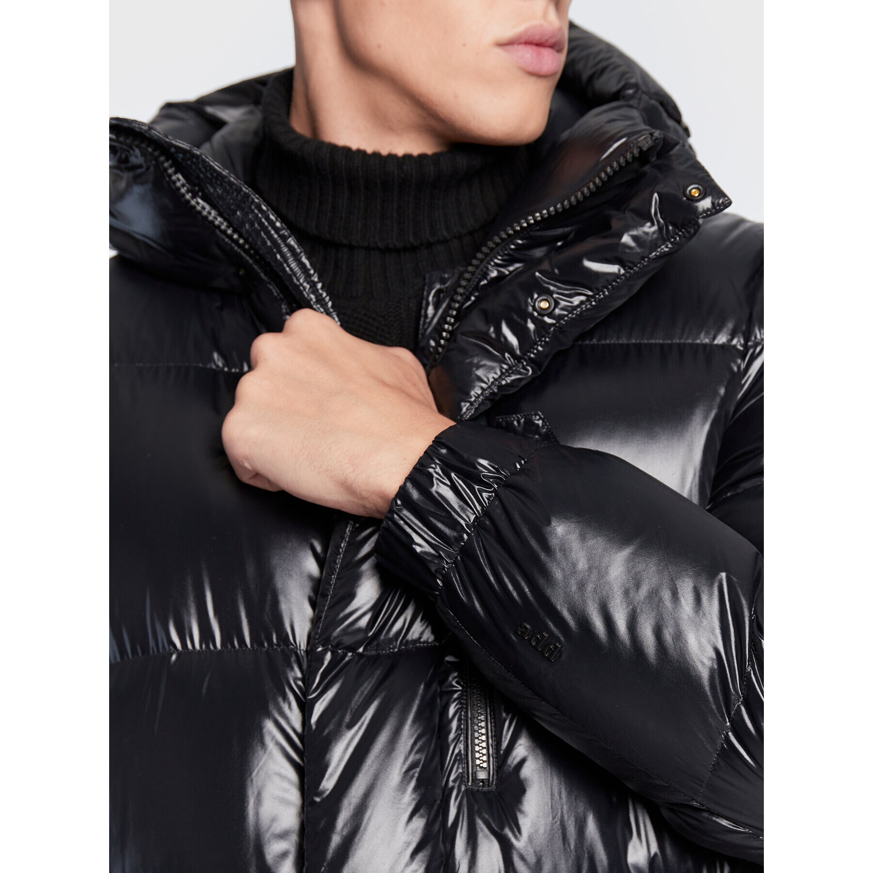 Add Пухено яке 6AM774 Черен Regular Fit - Pepit.bg