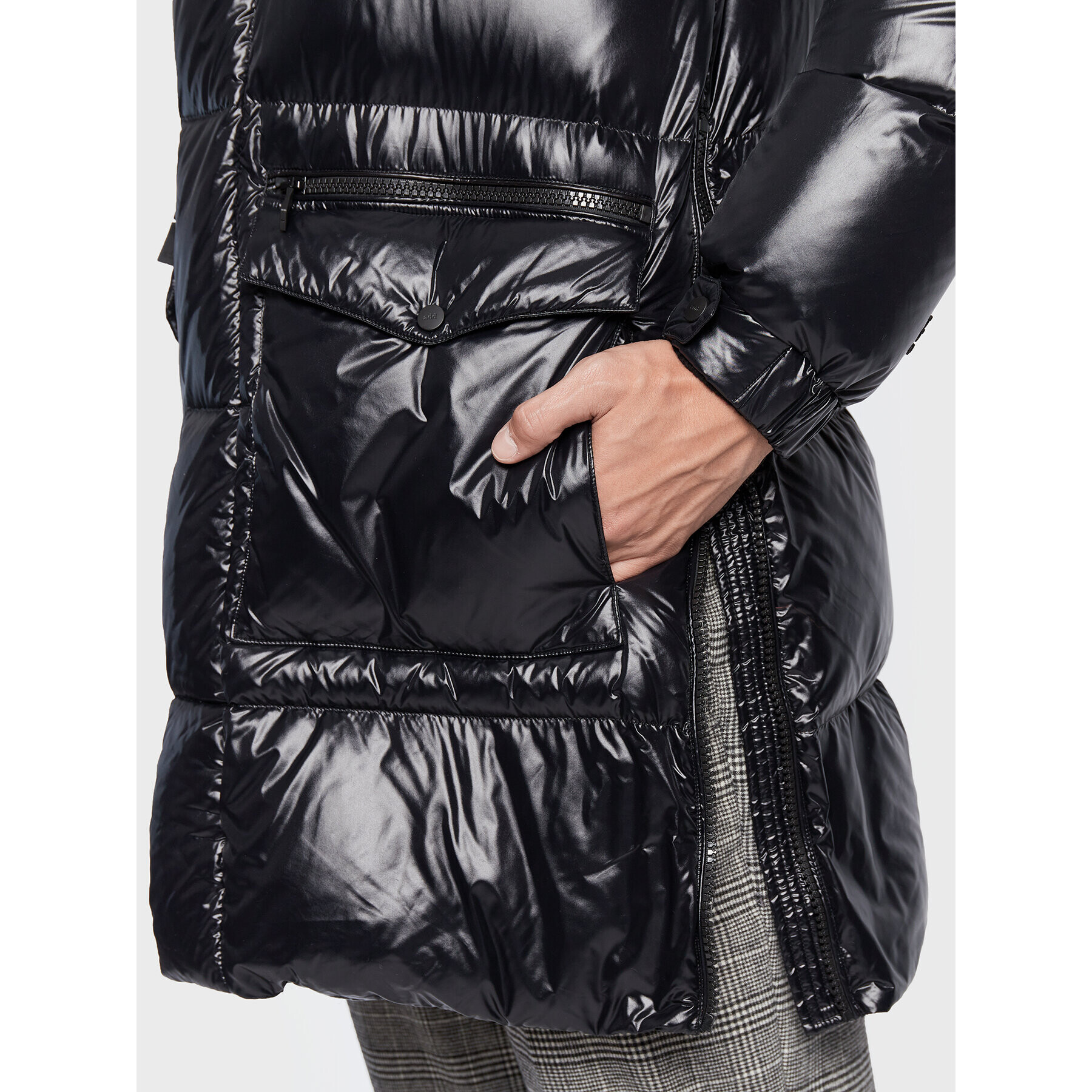 Add Пухено яке 6AM774 Черен Regular Fit - Pepit.bg