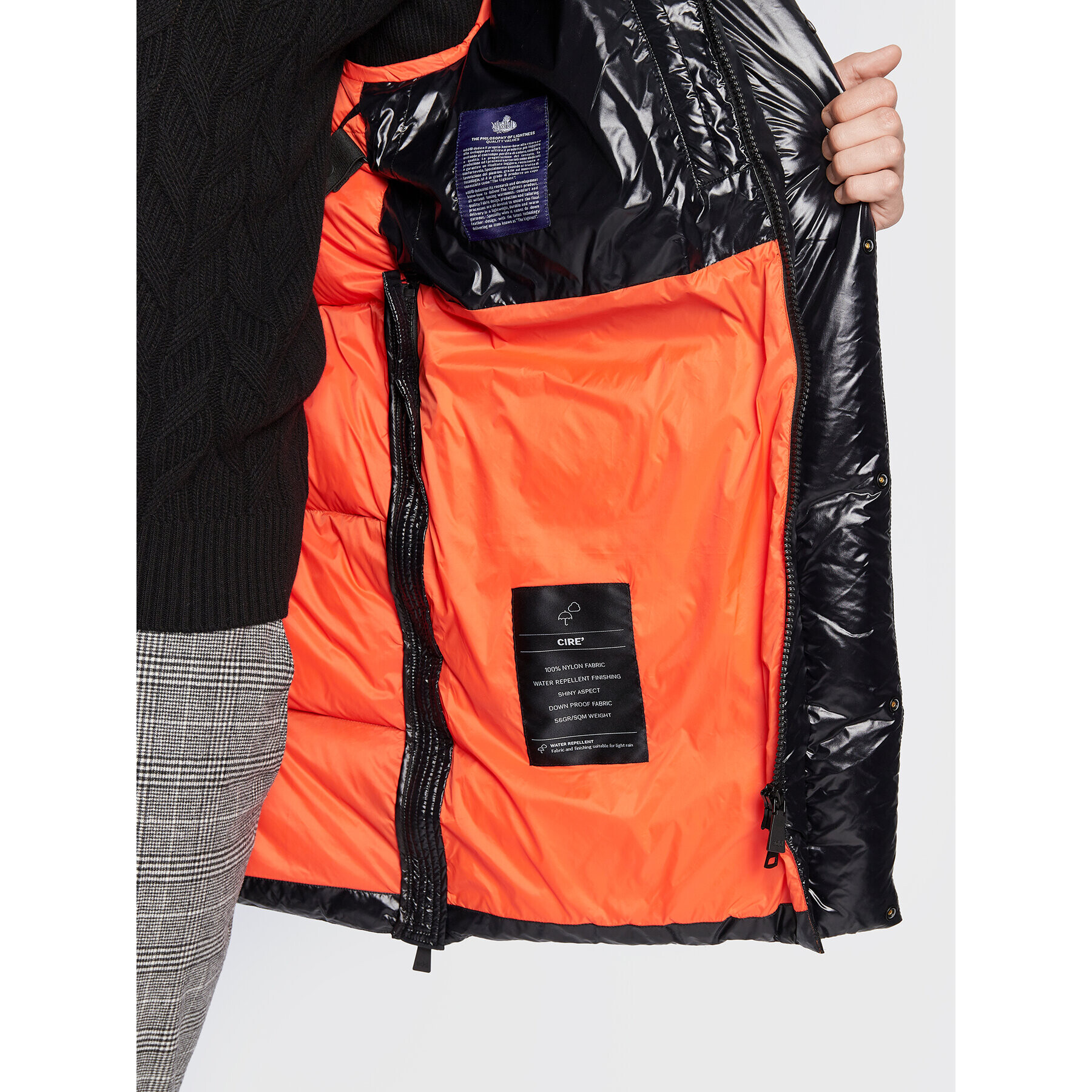 Add Пухено яке 6AM774 Черен Regular Fit - Pepit.bg