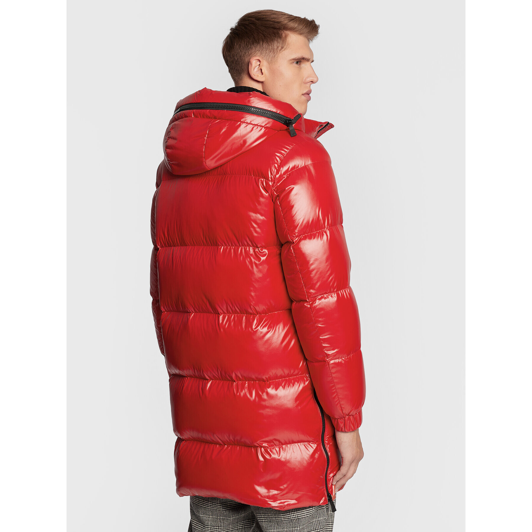 Add Пухено яке 6AM774 Червен Regular Fit - Pepit.bg
