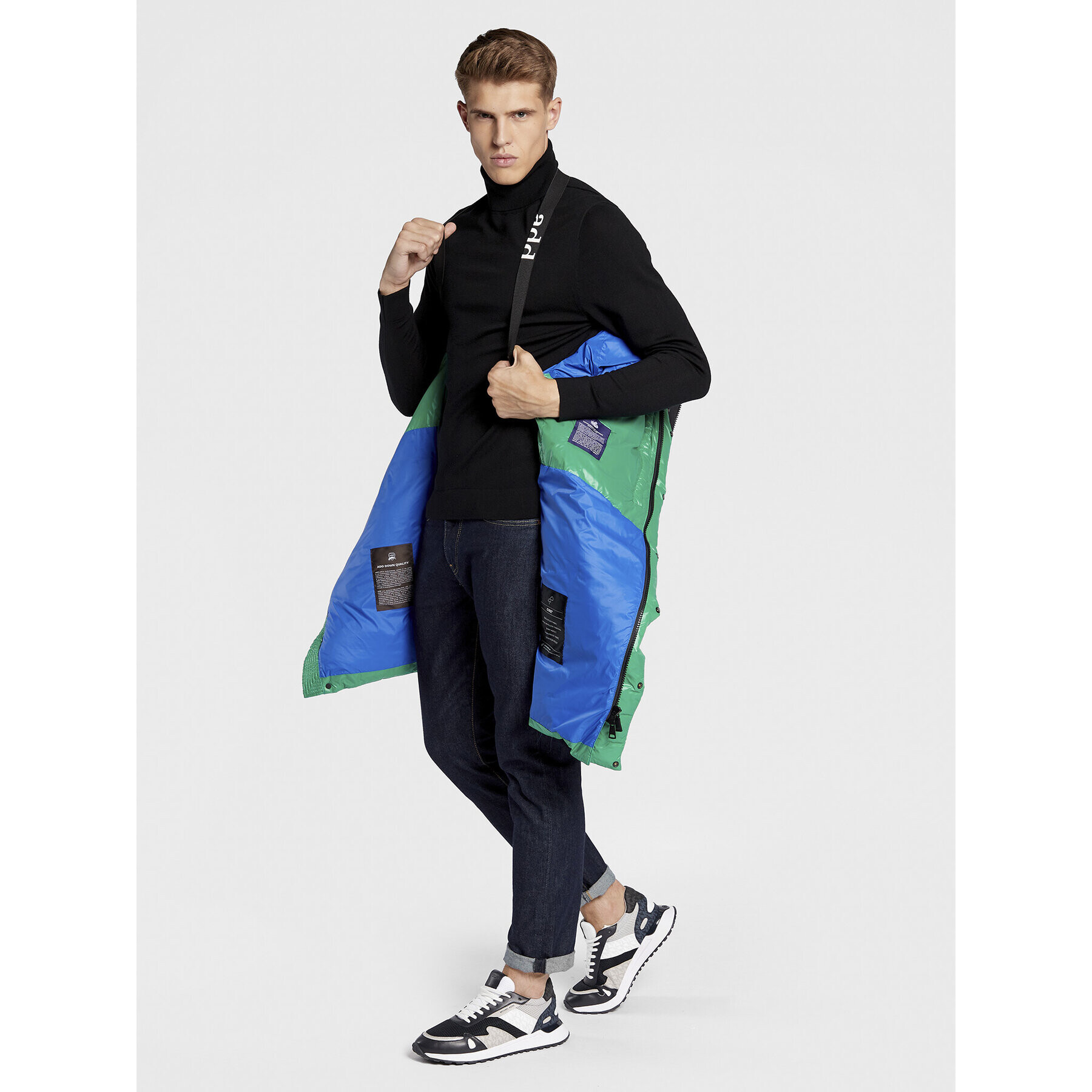 Add Пухено яке 6AM774 Зелен Regular Fit - Pepit.bg