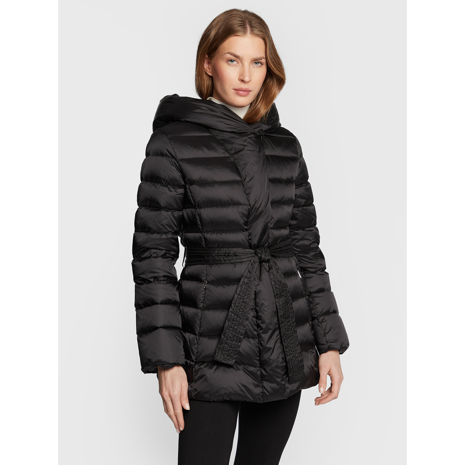 Add Пухено яке 6AW223 Черен Regular Fit - Pepit.bg