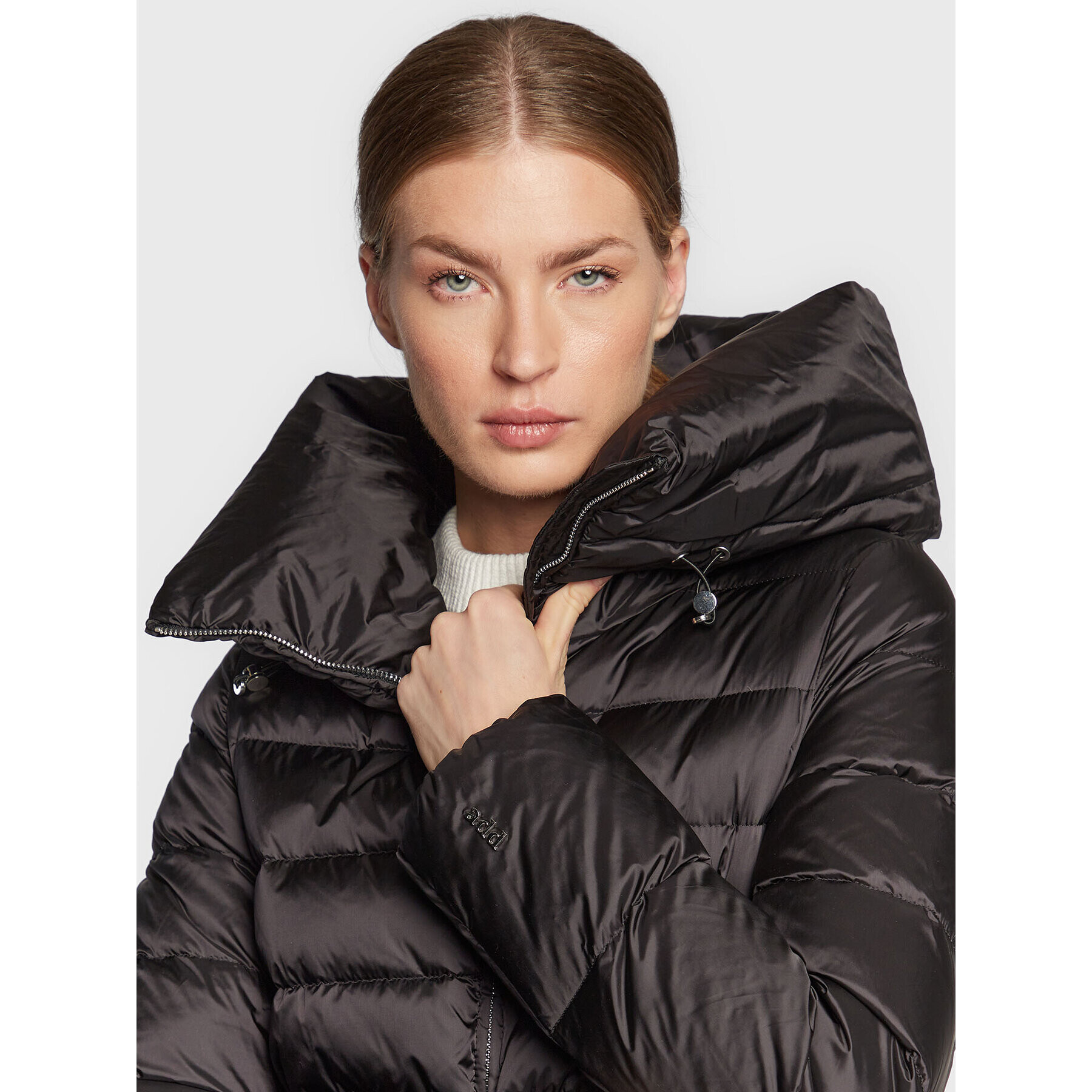 Add Пухено яке 6AW226 Черен Regular Fit - Pepit.bg