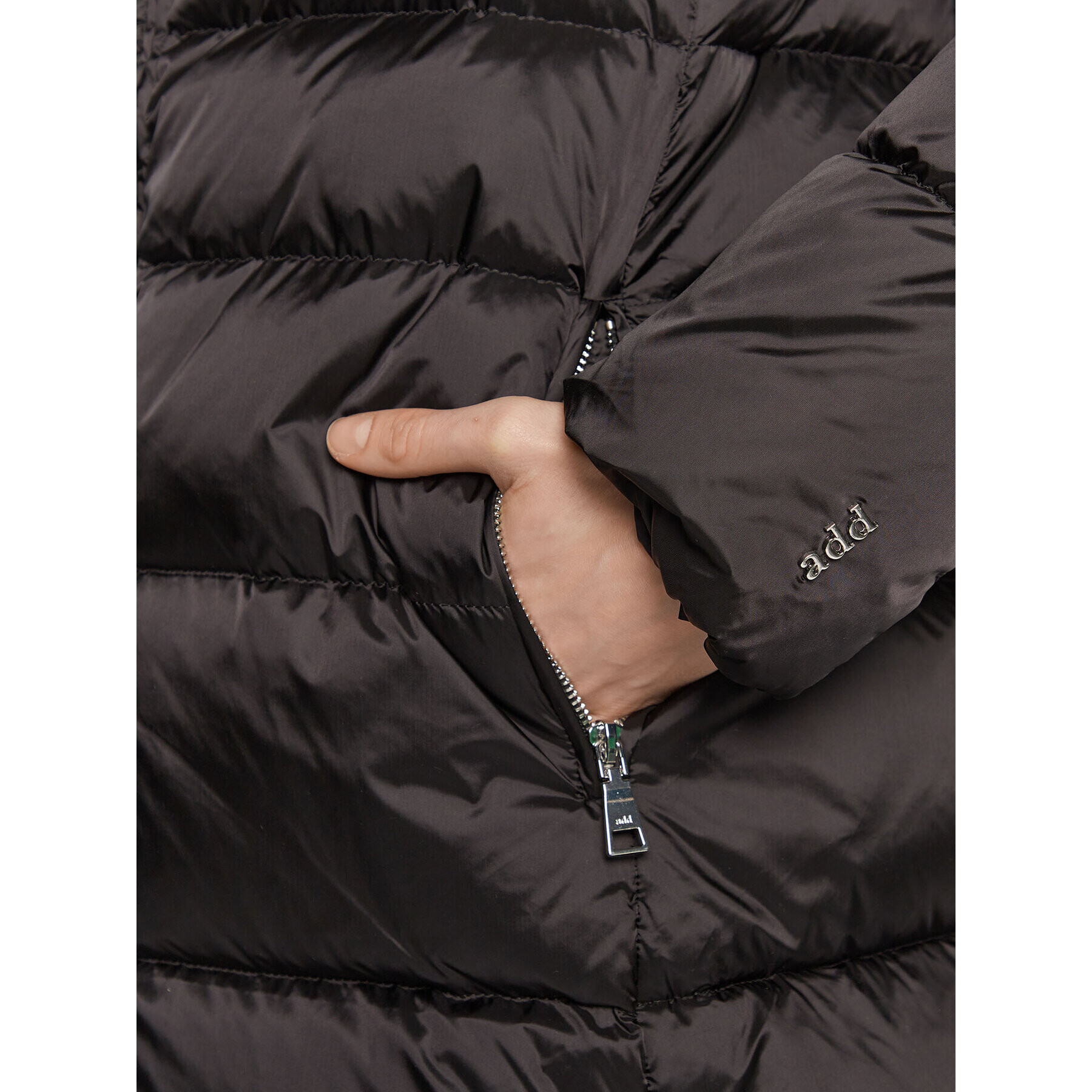 Add Пухено яке 6AW226 Черен Regular Fit - Pepit.bg