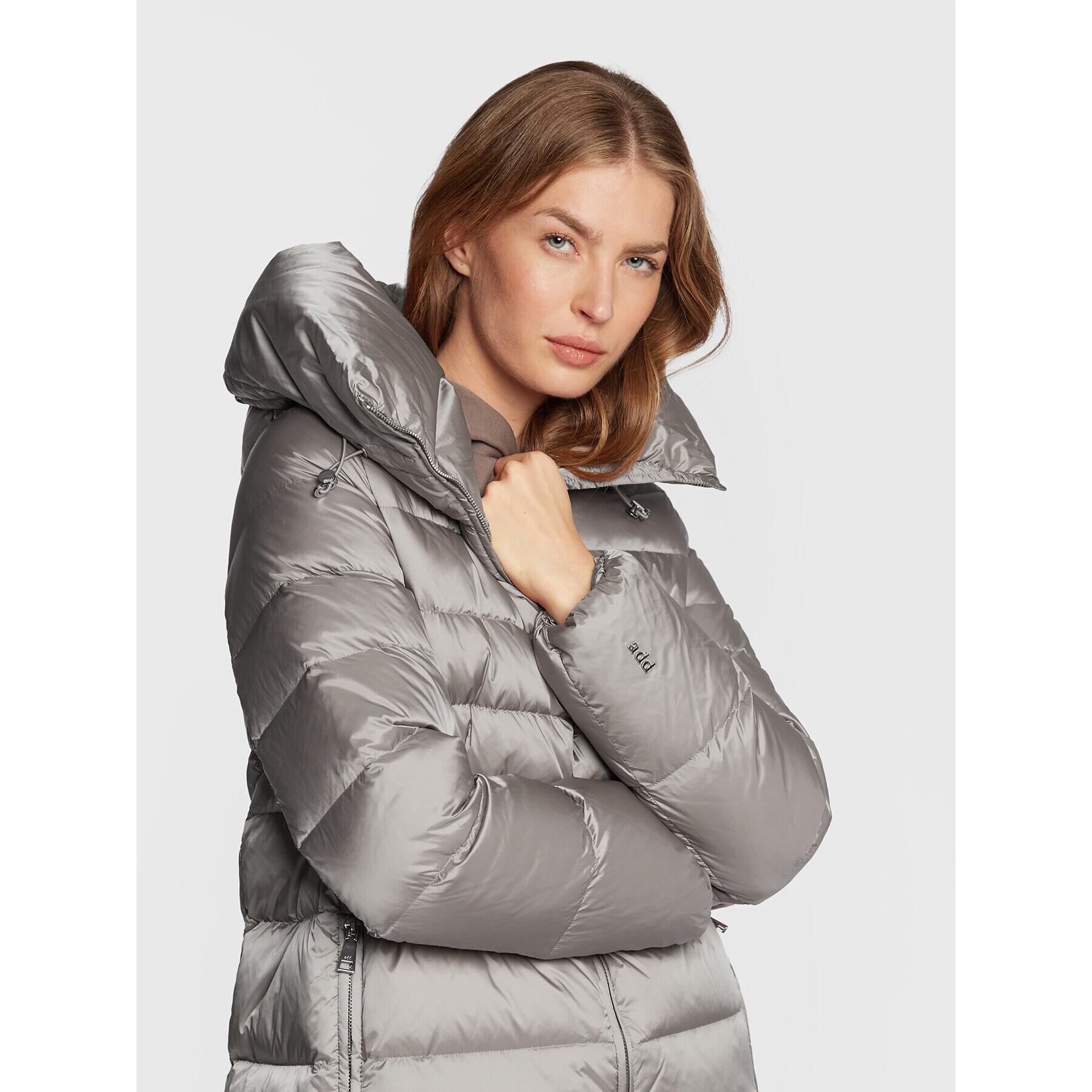 Add Пухено яке 6AW227 Сив Regular Fit - Pepit.bg