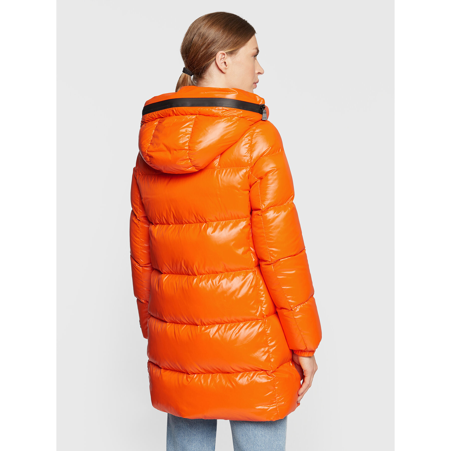 Add Пухено яке 6AW773 Оранжев Regular Fit - Pepit.bg