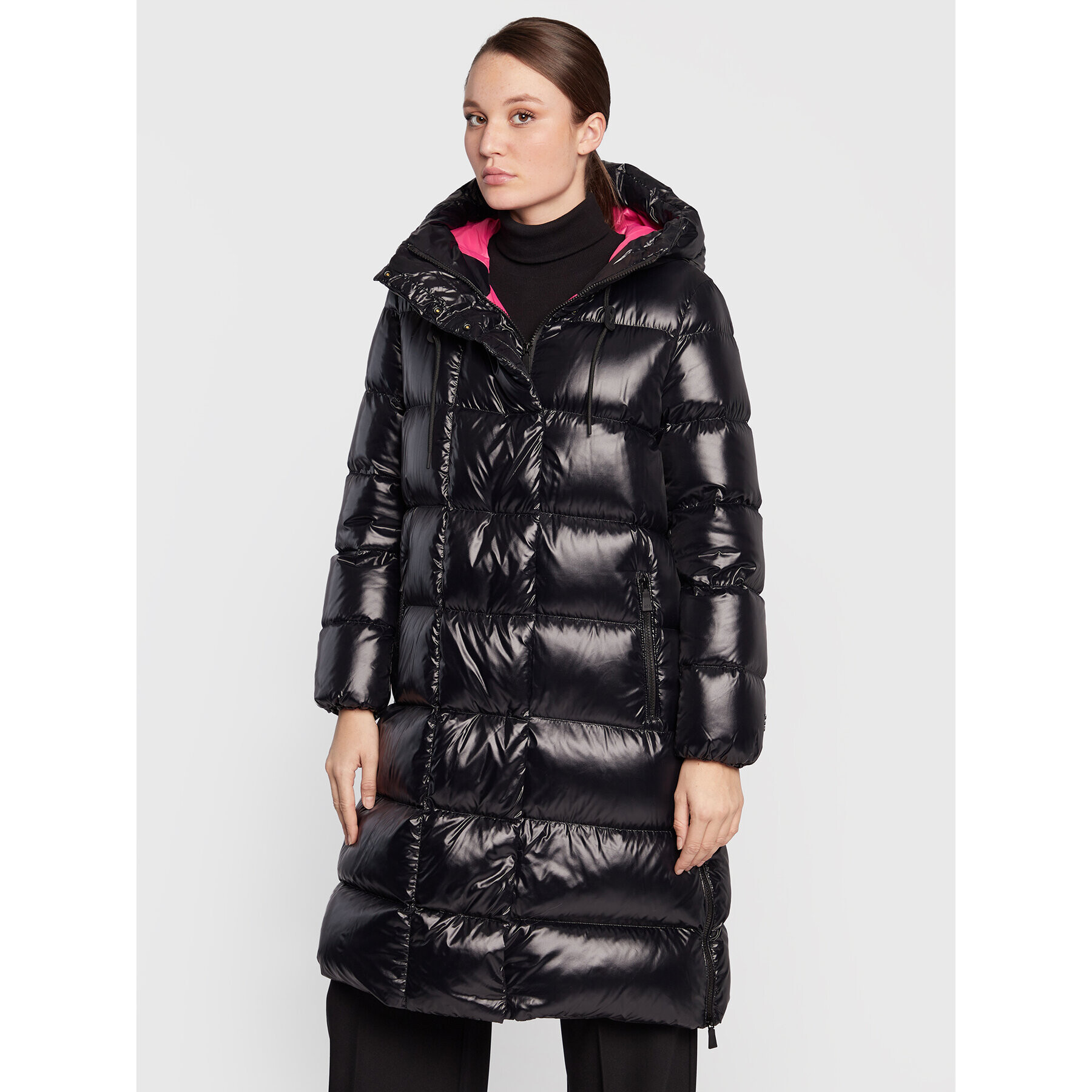 Add Пухено яке 6AW775 Черен Regular Fit - Pepit.bg