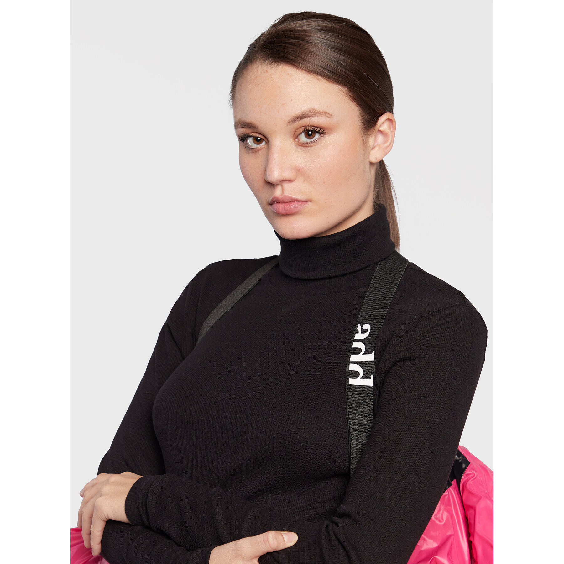 Add Пухено яке 6AW775 Черен Regular Fit - Pepit.bg