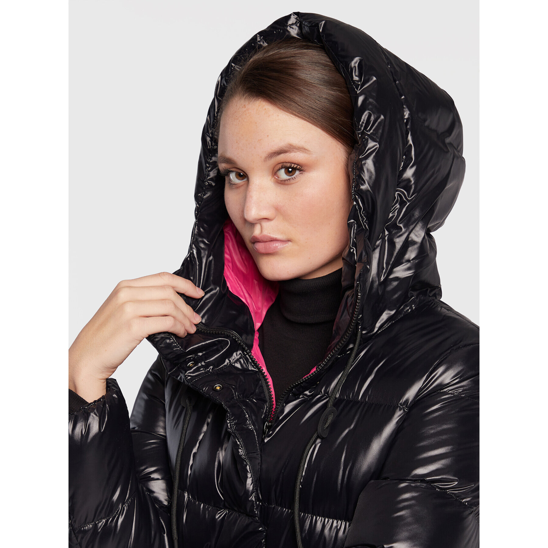 Add Пухено яке 6AW775 Черен Regular Fit - Pepit.bg