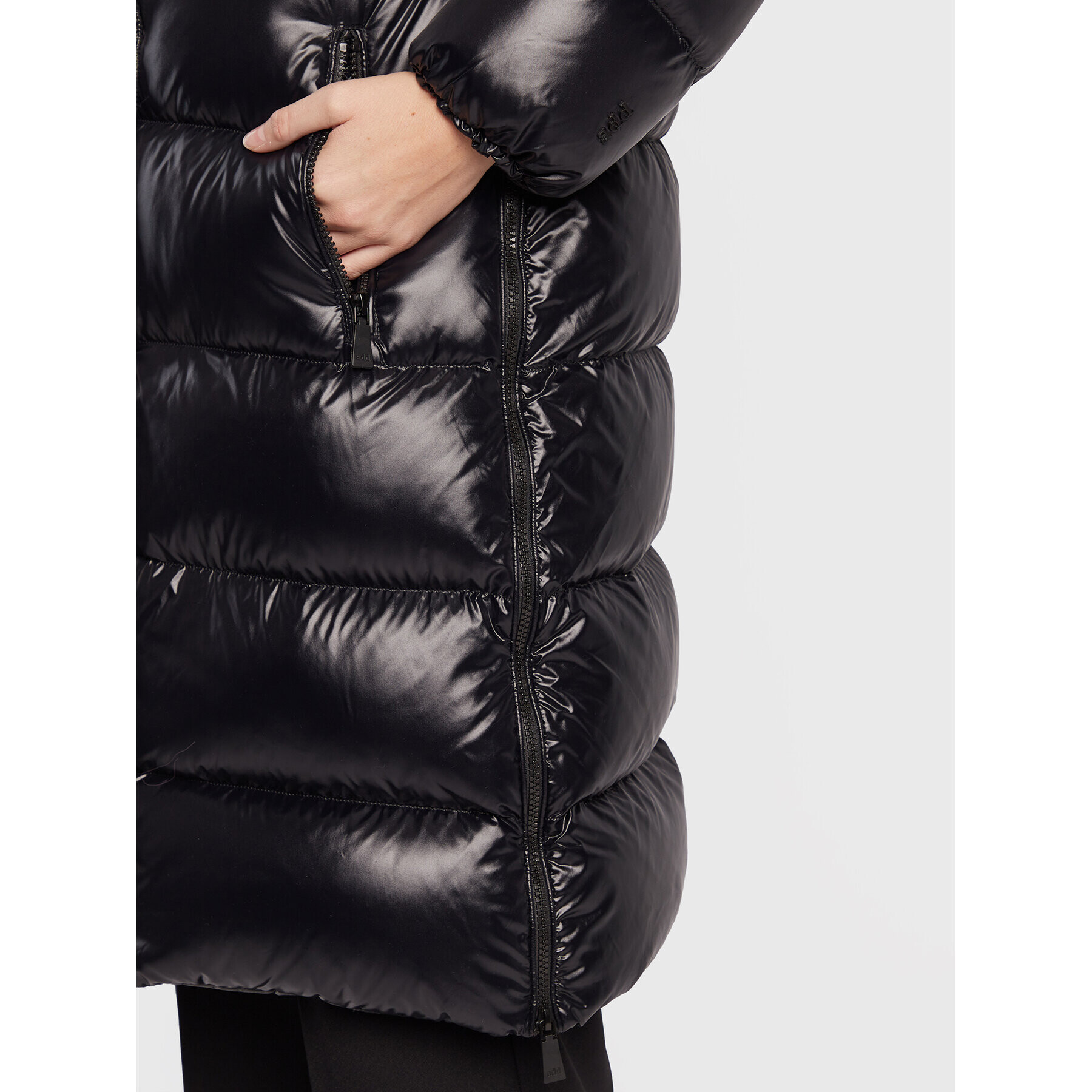 Add Пухено яке 6AW775 Черен Regular Fit - Pepit.bg