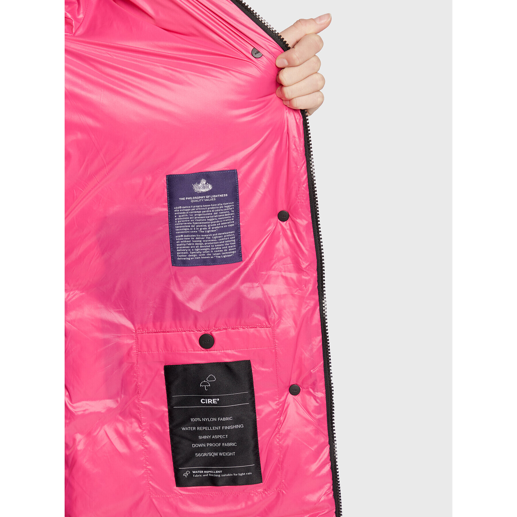 Add Пухено яке 6AW775 Черен Regular Fit - Pepit.bg