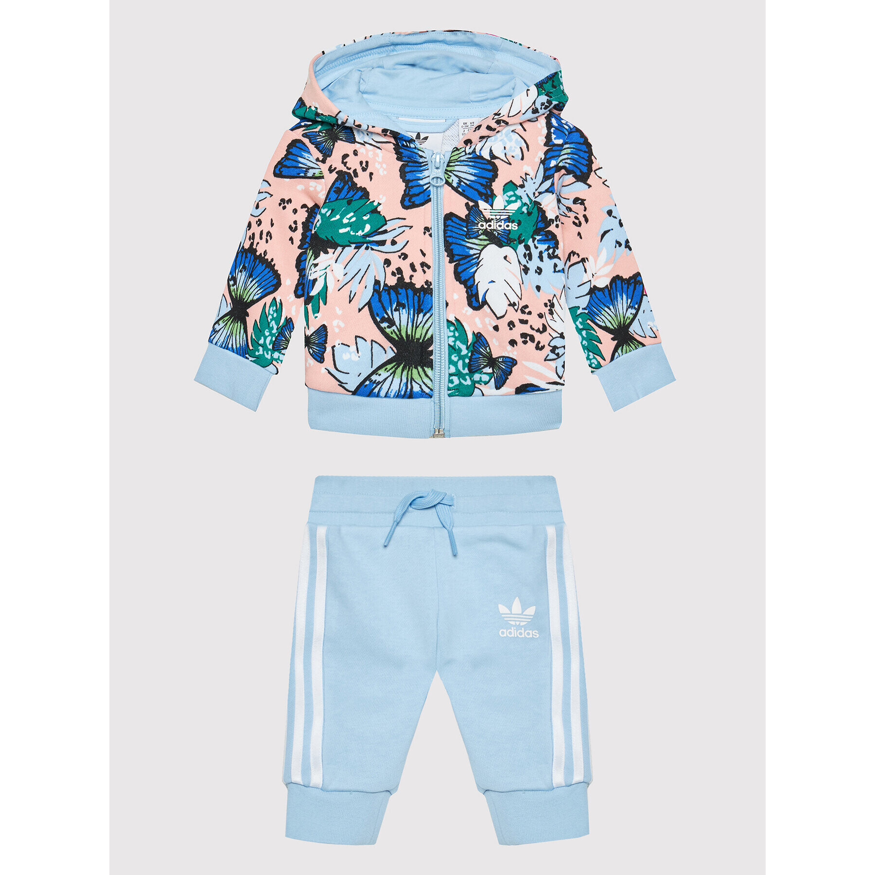 adidas Анцуг Animal Flower Print H22605 Син Regular Fit - Pepit.bg