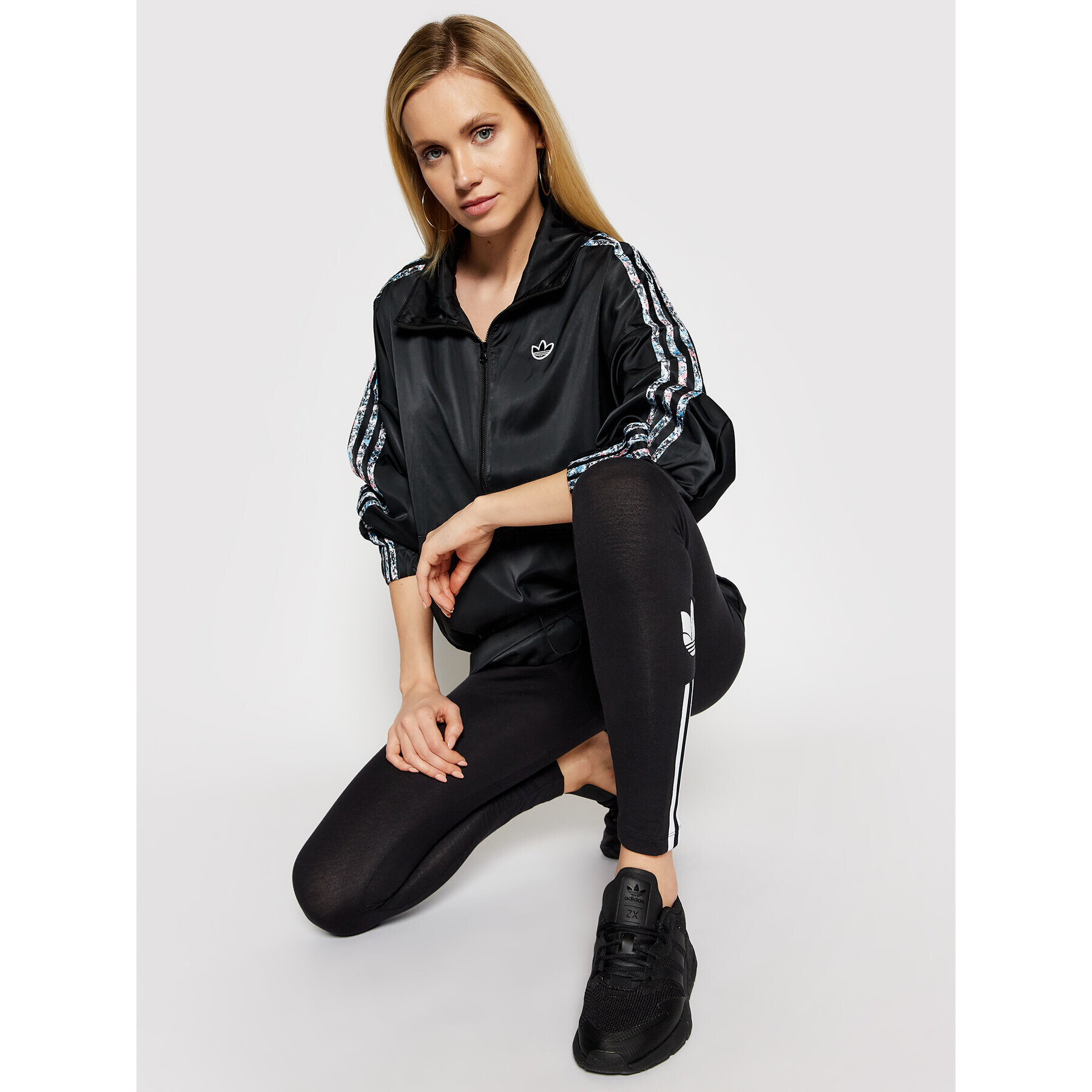 adidas Анорак Half-Zip GN3105 Черен Regular Fit - Pepit.bg