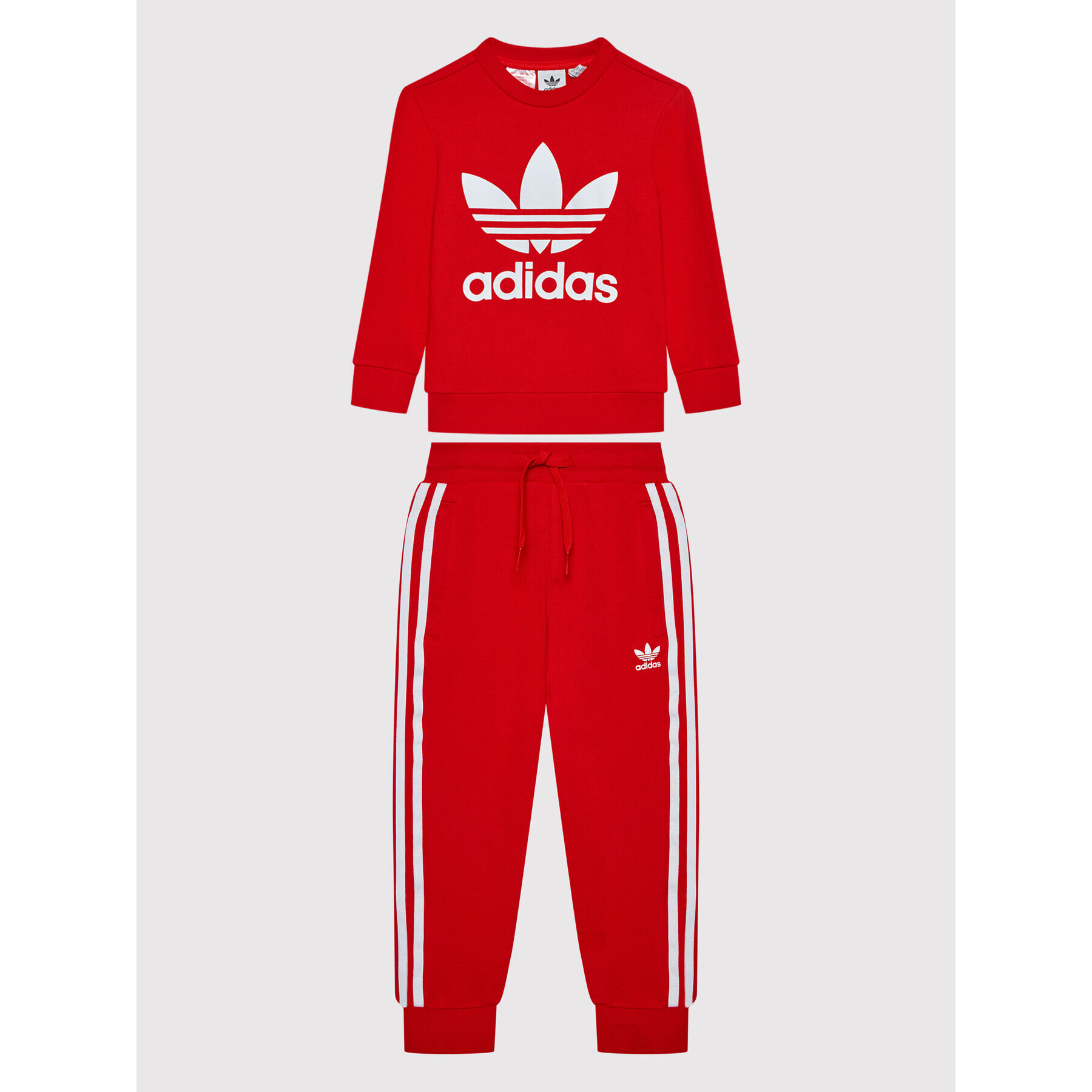 adidas Анцуг adicolor Crew HC1994 Червен Regular Fit - Pepit.bg