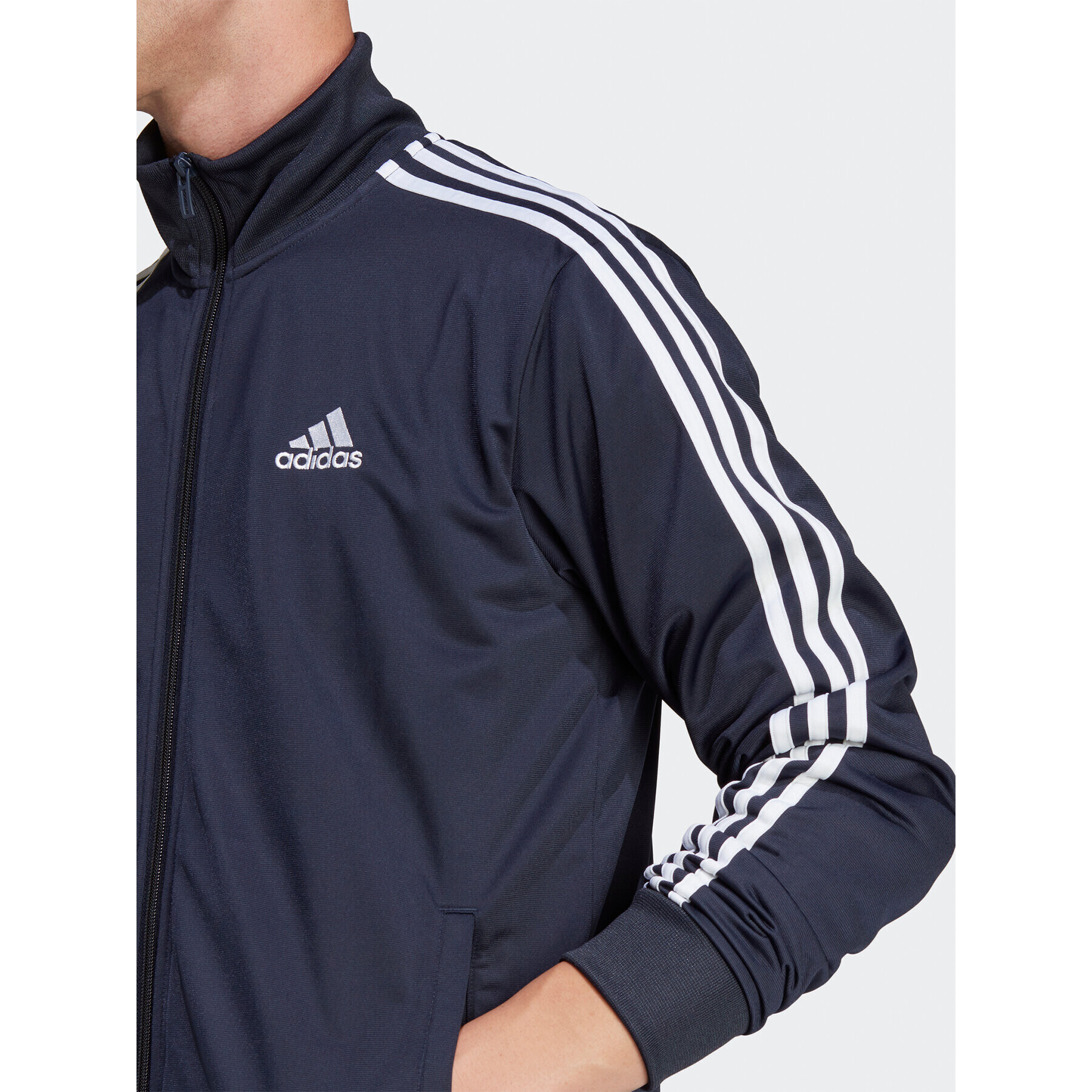 adidas Анцуг Basic 3-Stripes HZ2220 Тъмносин Regular Fit - Pepit.bg