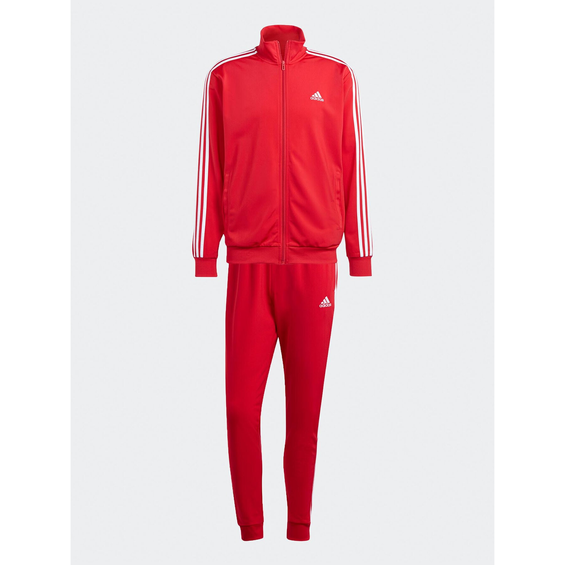 adidas Анцуг Basic 3-Stripes IJ6056 Червен Regular Fit - Pepit.bg