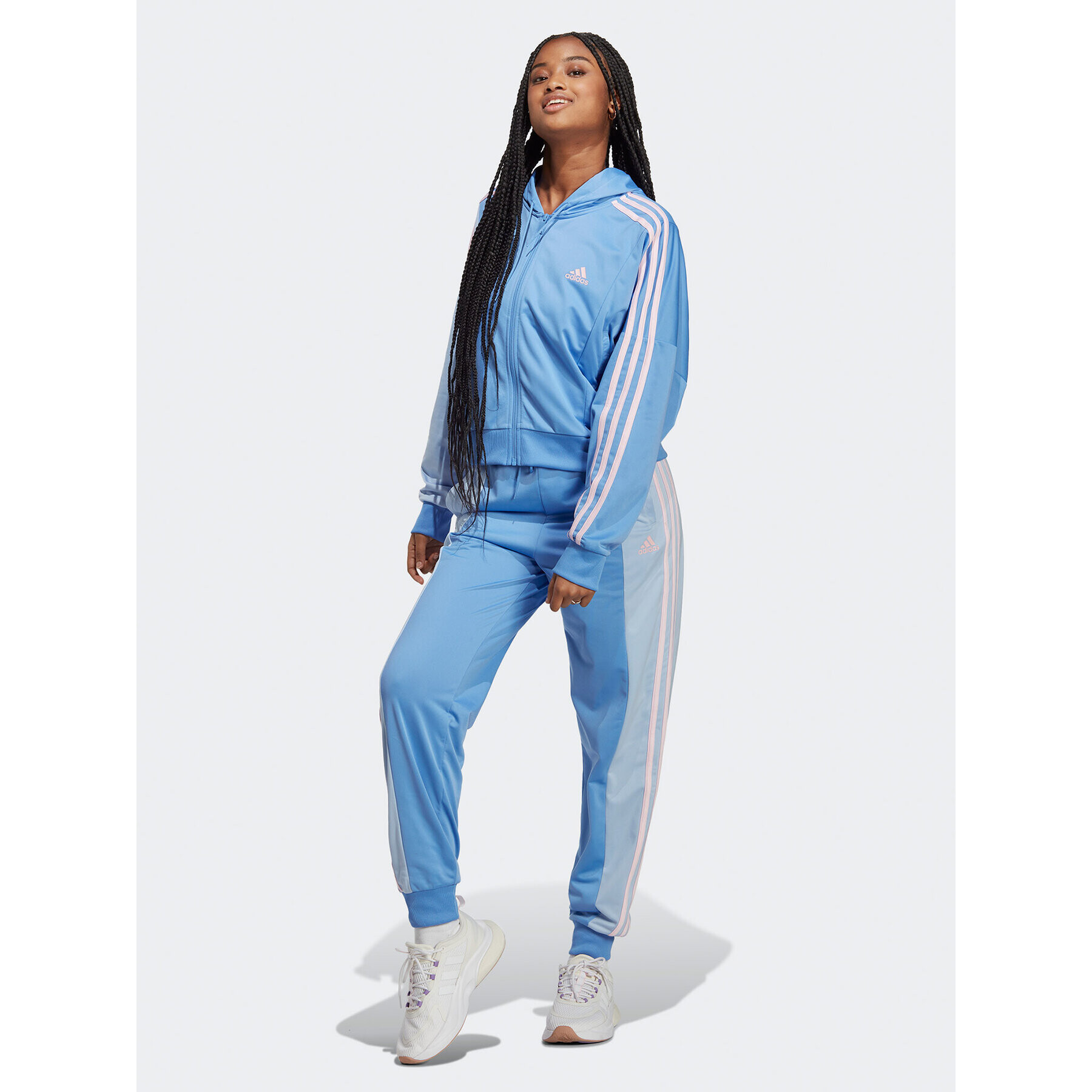 adidas Анцуг Bold Block Tracksuit IC0399 Син - Pepit.bg