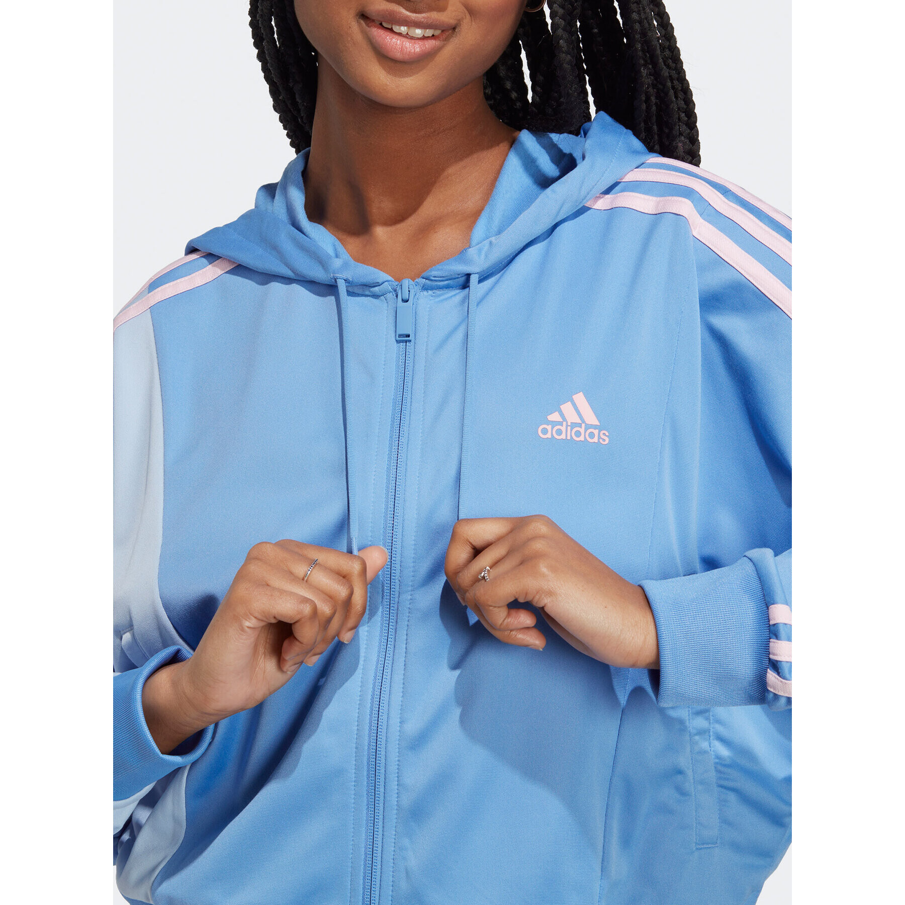 adidas Анцуг Bold Block Tracksuit IC0399 Син - Pepit.bg