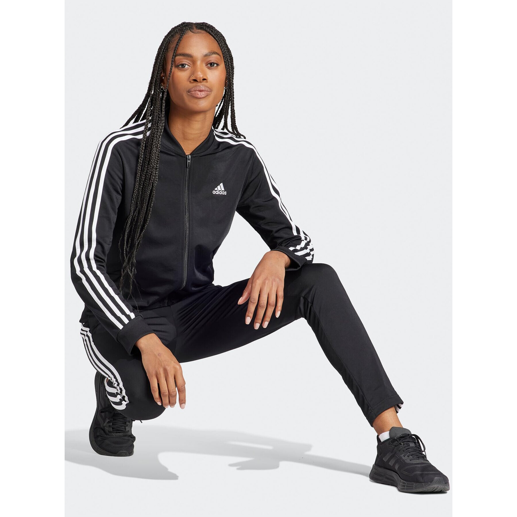 adidas Анцуг Essentials 3-Stripes IJ8781 Черен Slim Fit - Pepit.bg