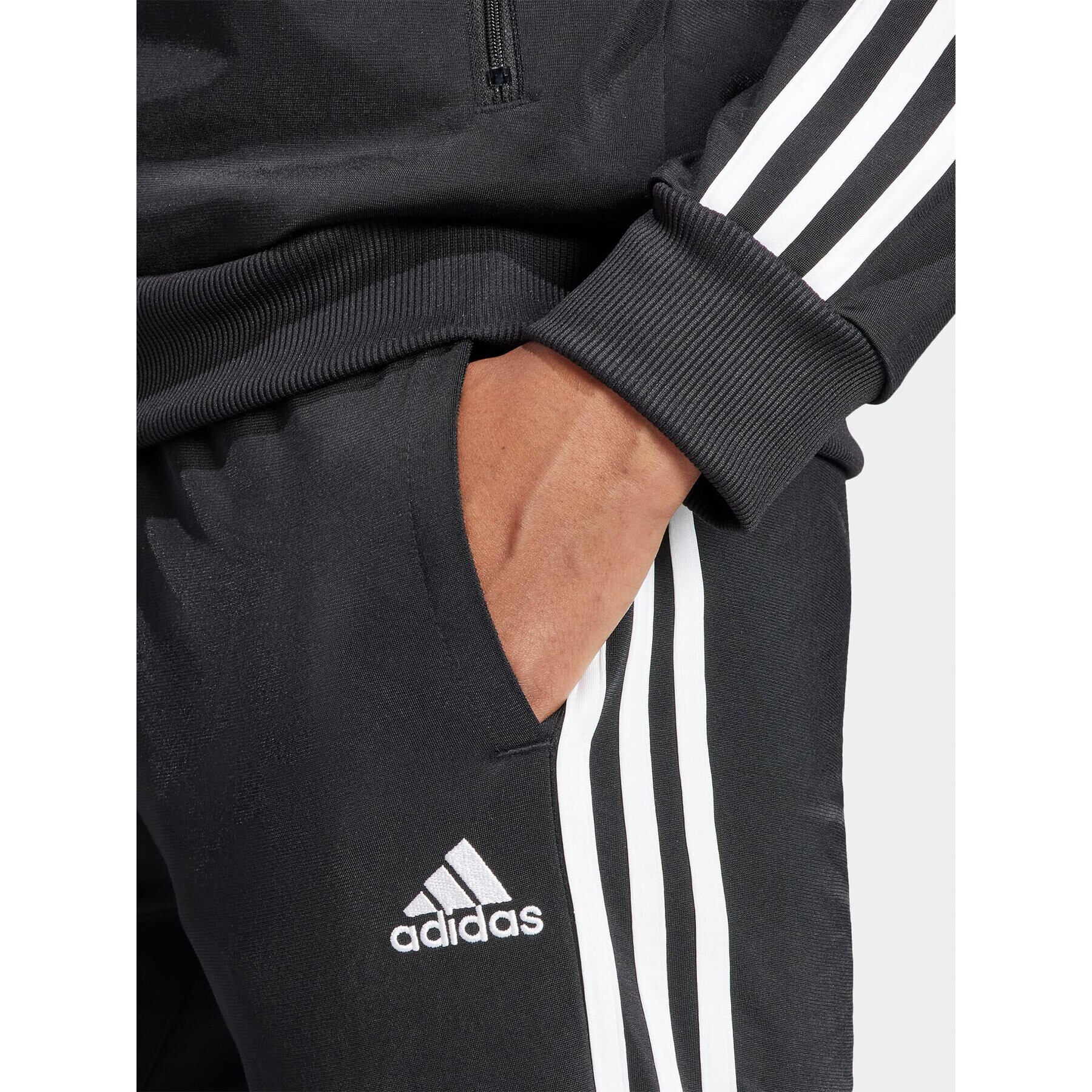 adidas Анцуг Essentials 3-Stripes IJ8781 Черен Slim Fit - Pepit.bg