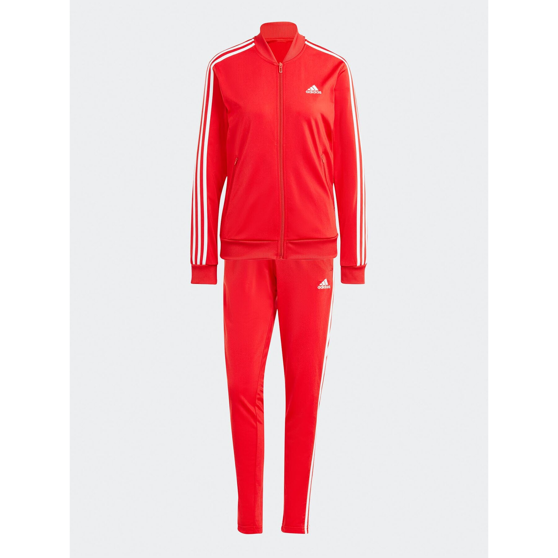 adidas Анцуг Essentials 3-Stripes IJ8784 Червен Slim Fit - Pepit.bg